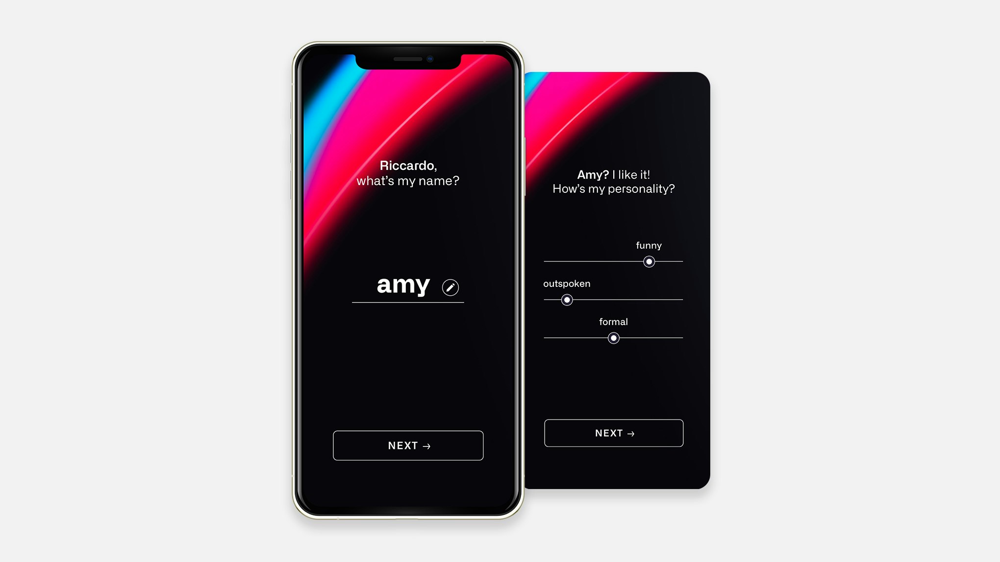 Smartphone customisation of the virtual agent