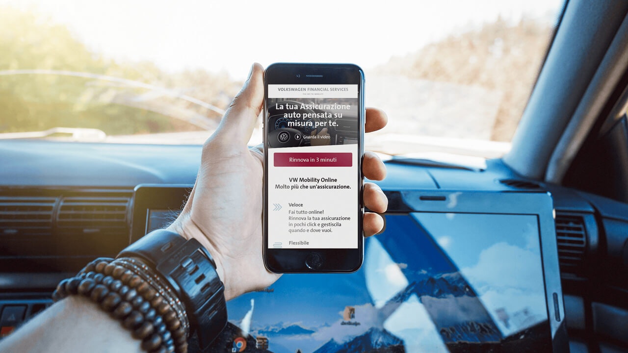 Volkswagen Financial Services app interface