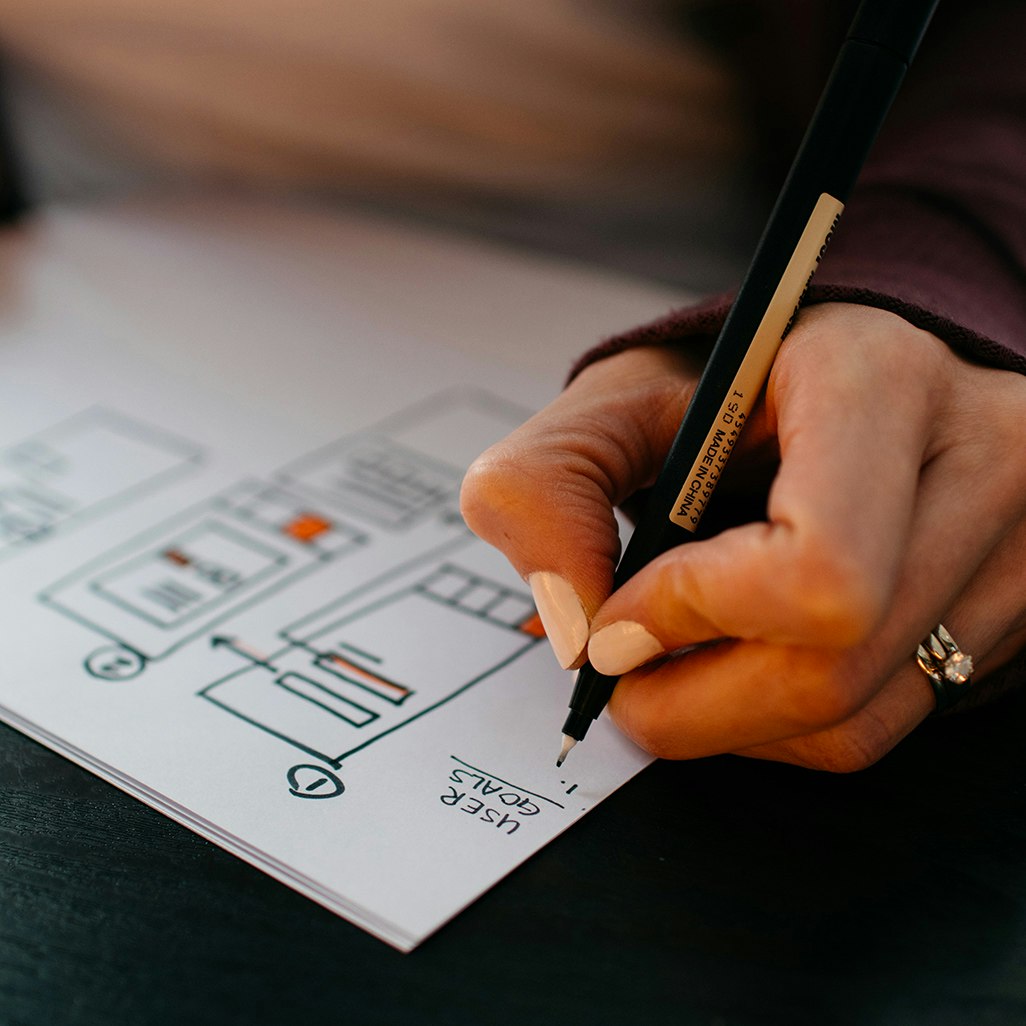 Wireframe on paper, for understanding the needs of the end user