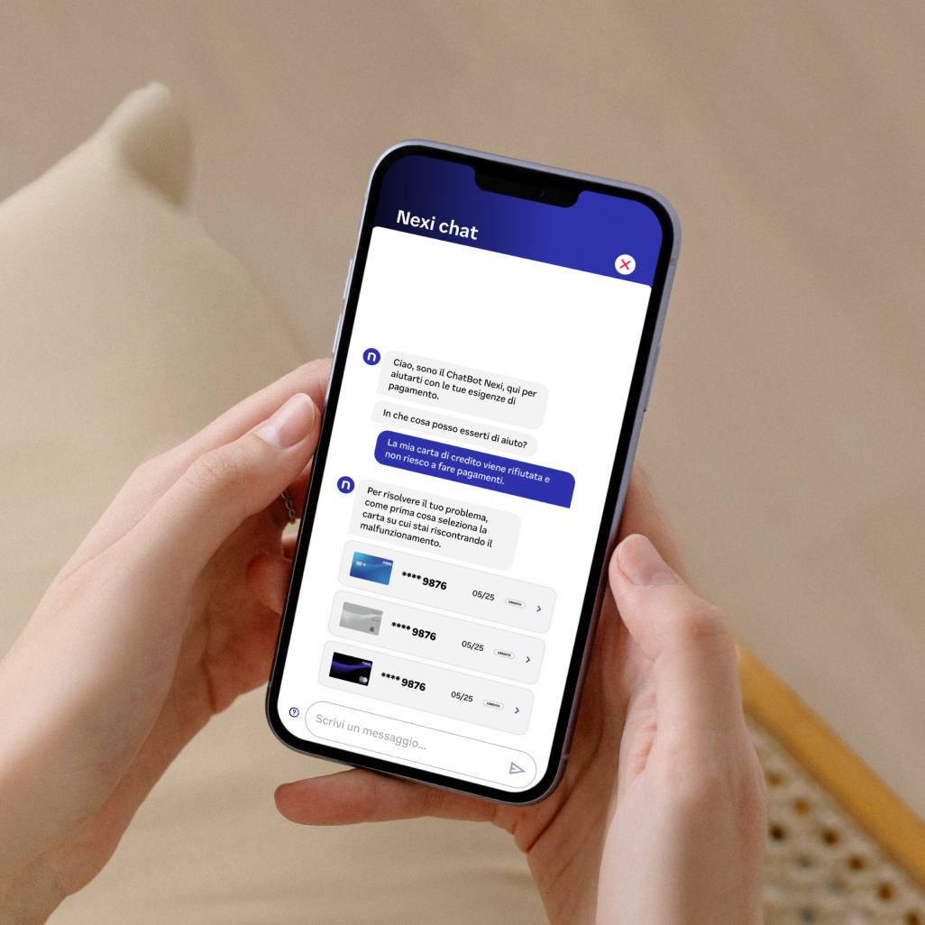 Demonstration of Nexi Chatbot on a smartphone.