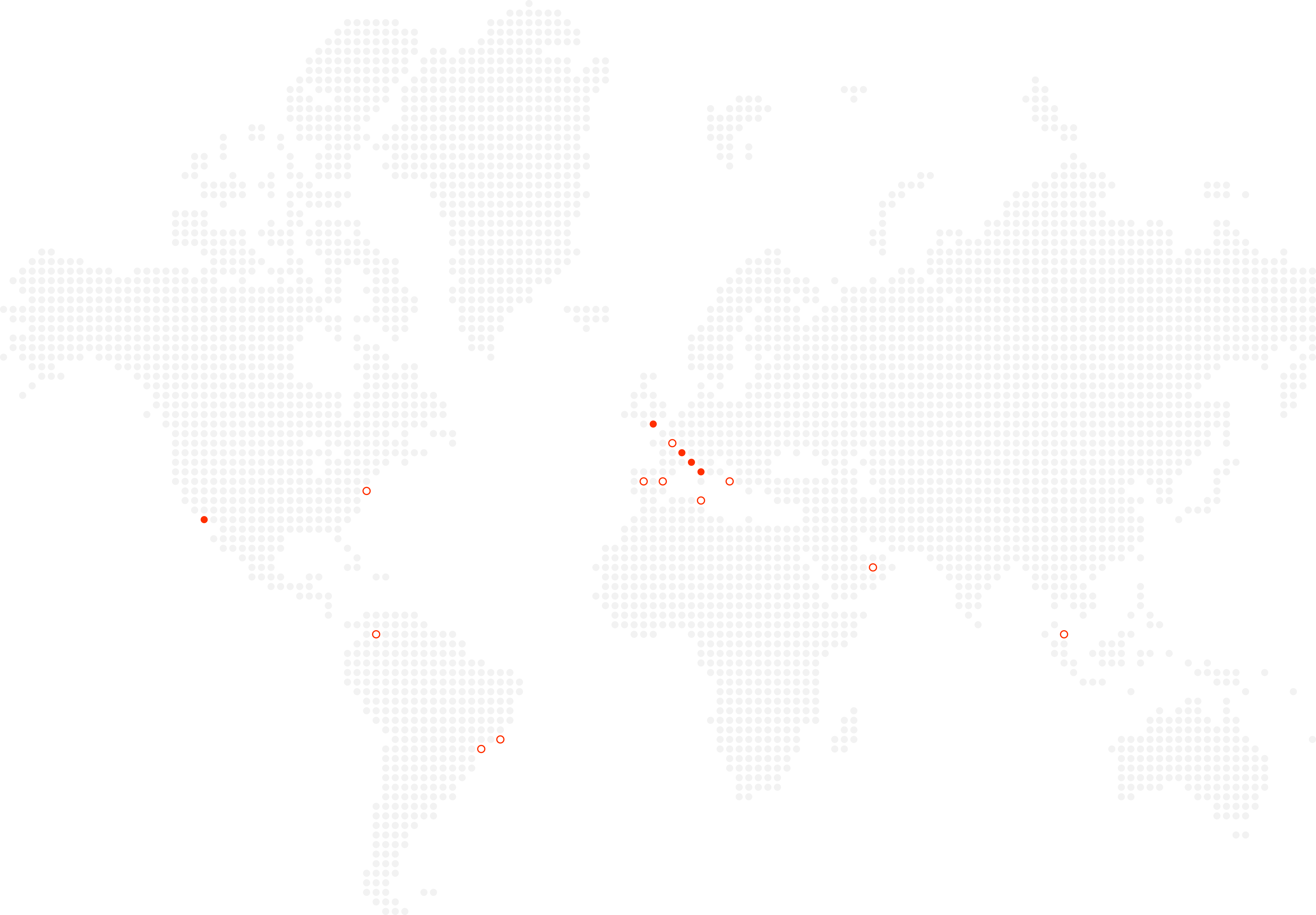 A world map showing Sketchin's studios and outposts.