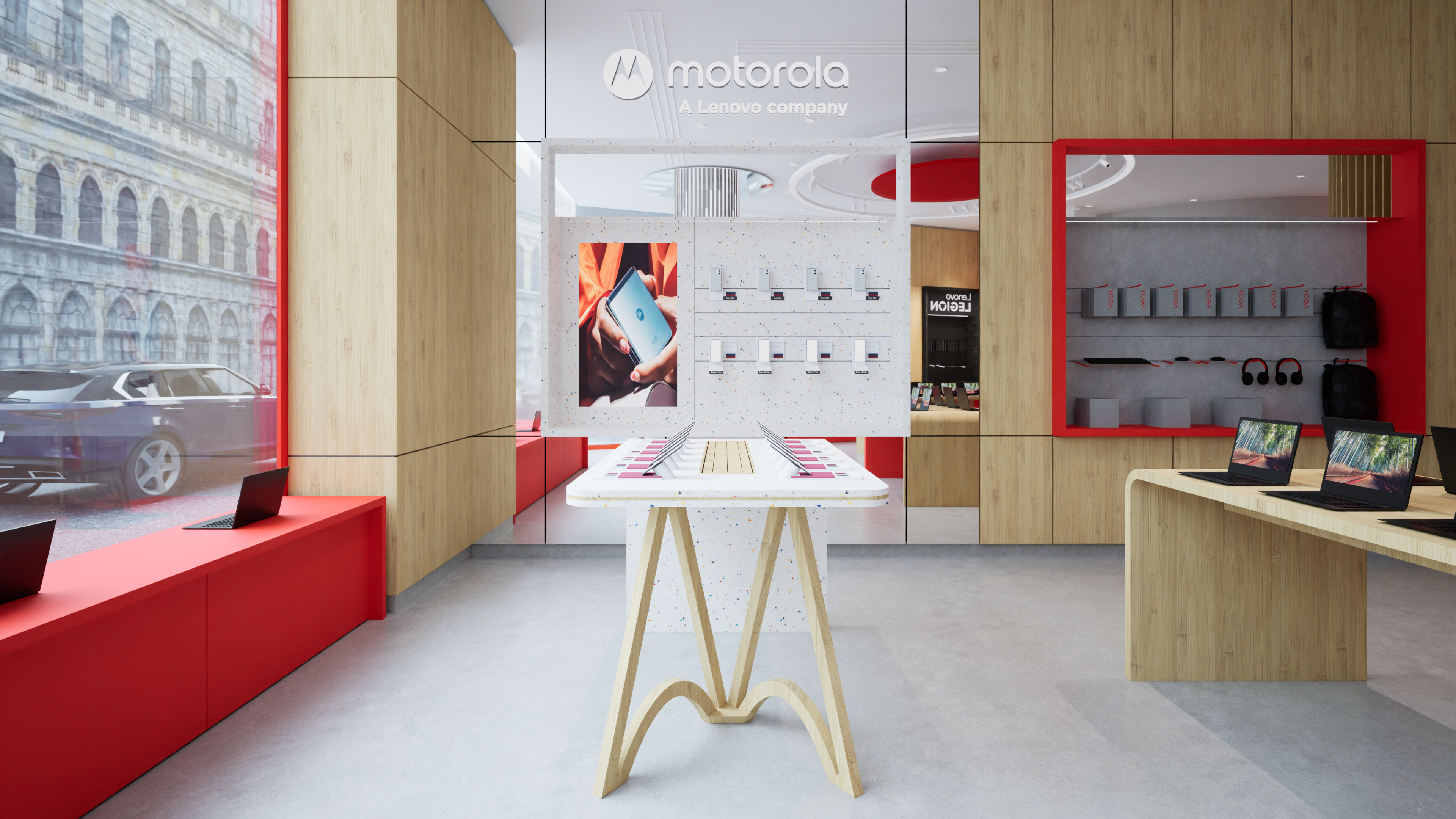 Motorola store interior.
