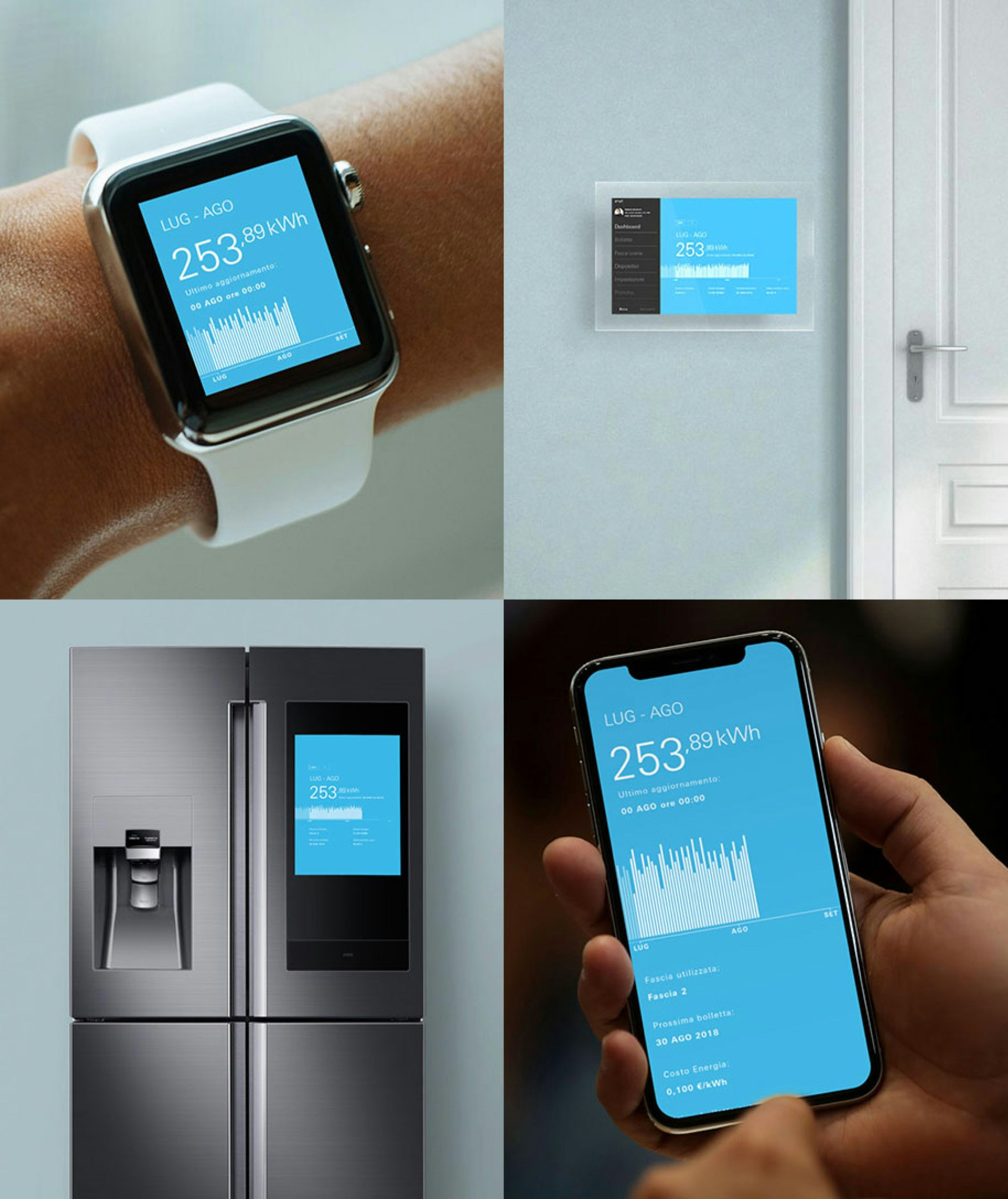 Sketchin - Future Scenario Design - domotic technology user inteface on mobile app, iwatch, IOT 