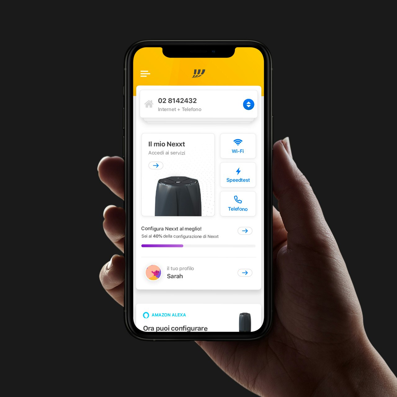 Overview of the NeXXt app represented on mobile phones