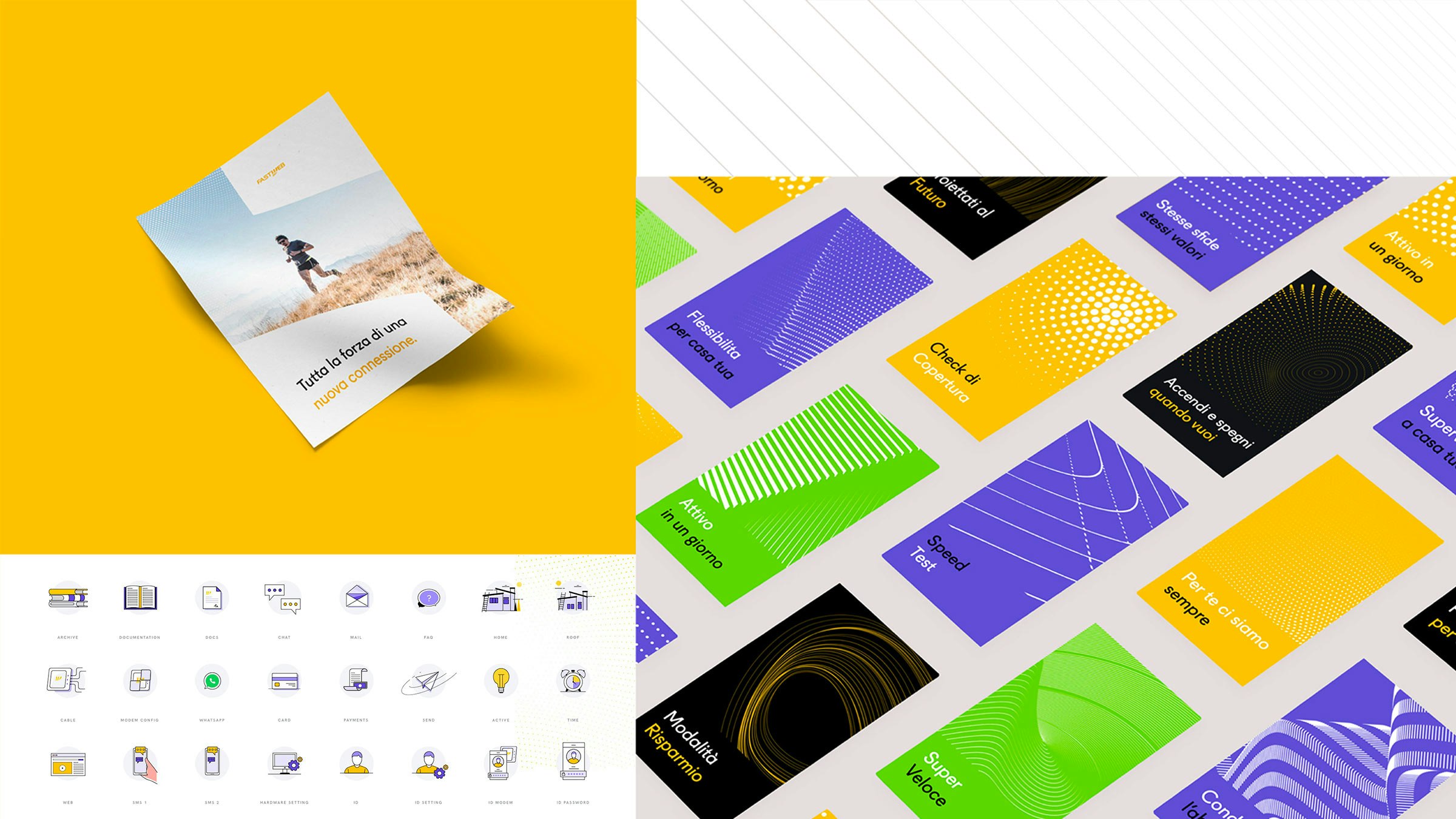 Icons and colour contrasts in NeXXt's Digital Brand Identity