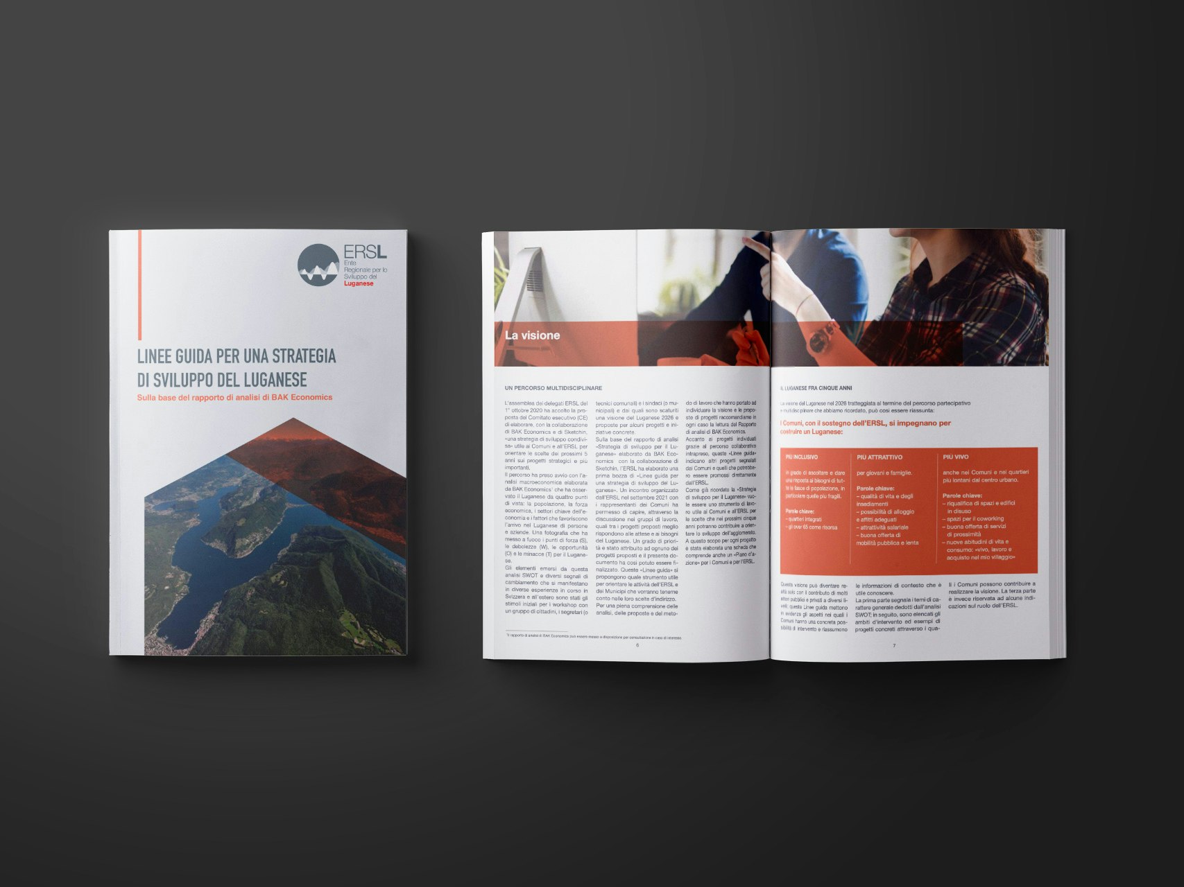 Sketchin - Transition Strategy - ERSL documentazione di progetto per Bak Economics e all’Ente Regionale per lo Sviluppo del Luganese, iniziative strategiche per il territorio