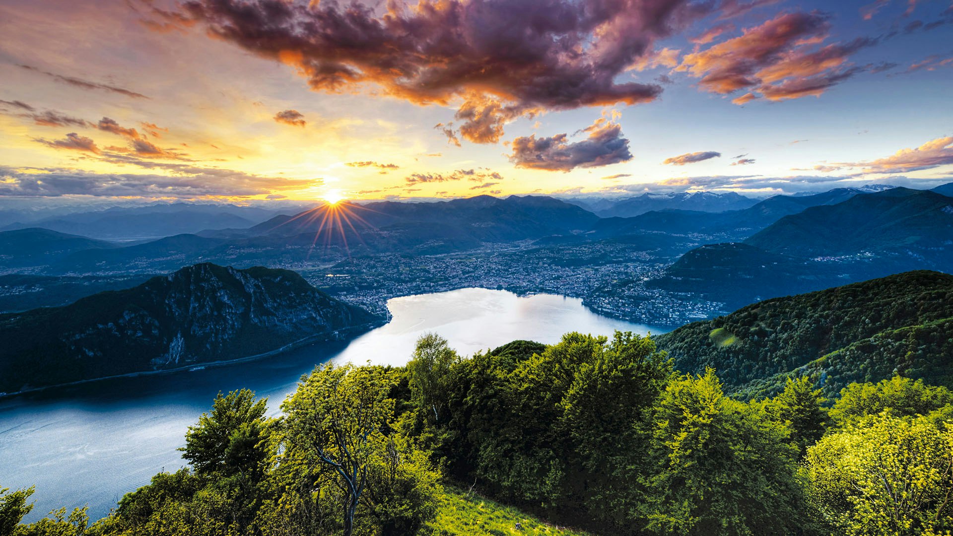 Sketchin - Futures Research - panorama del lago di Lugano