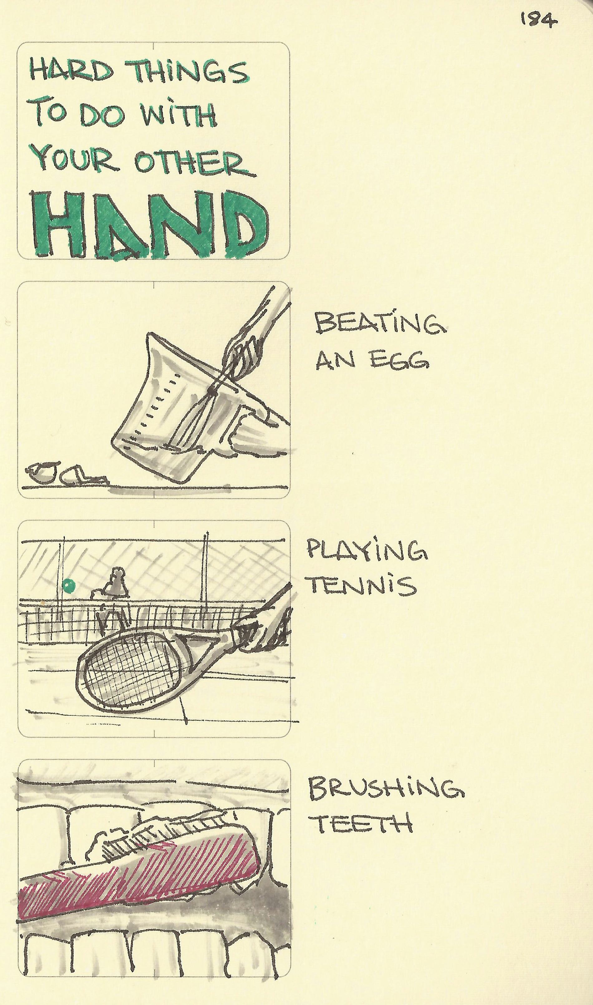 Hard things to do with your other hand - Sketchplanations