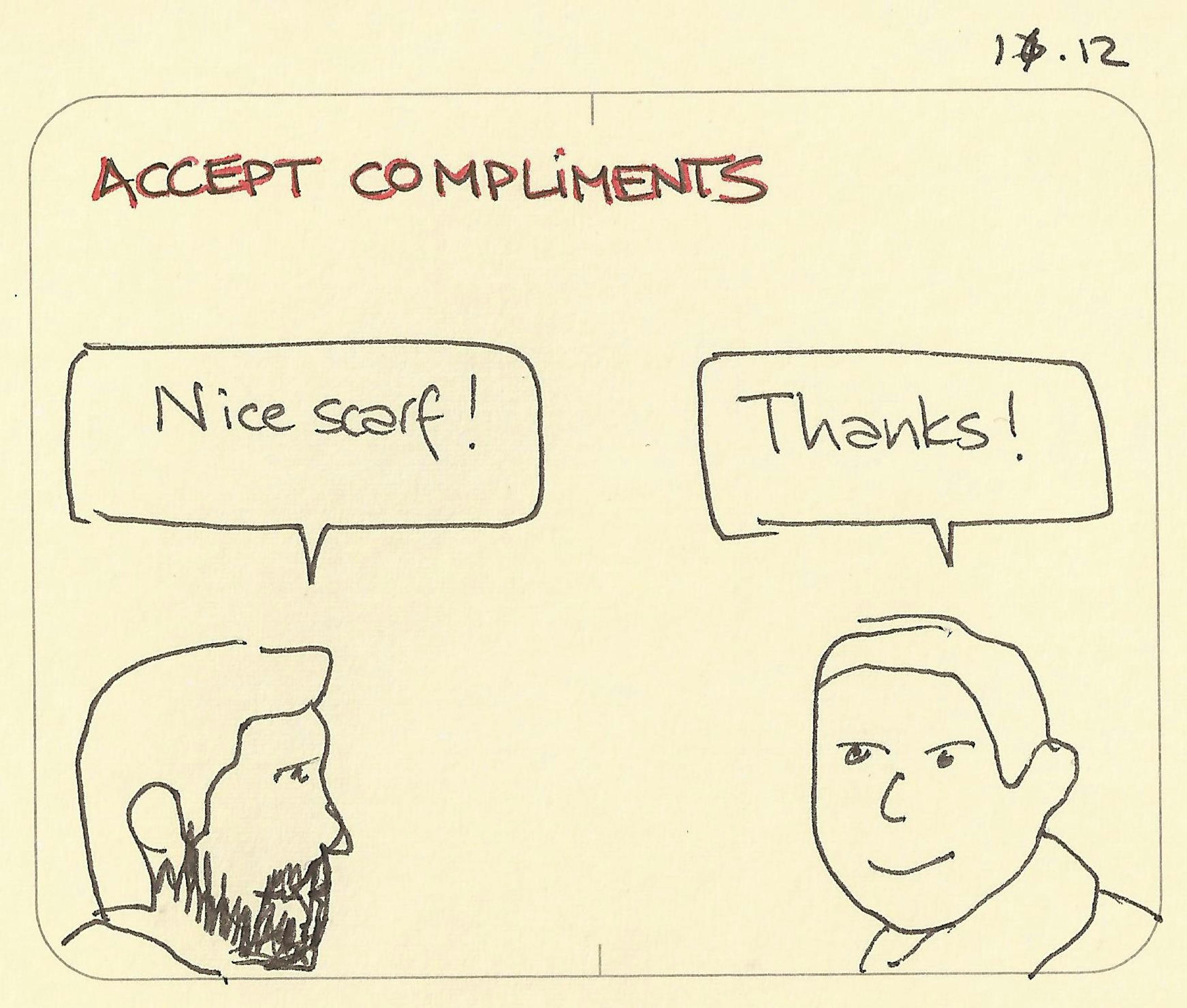 Accept compliments sketch