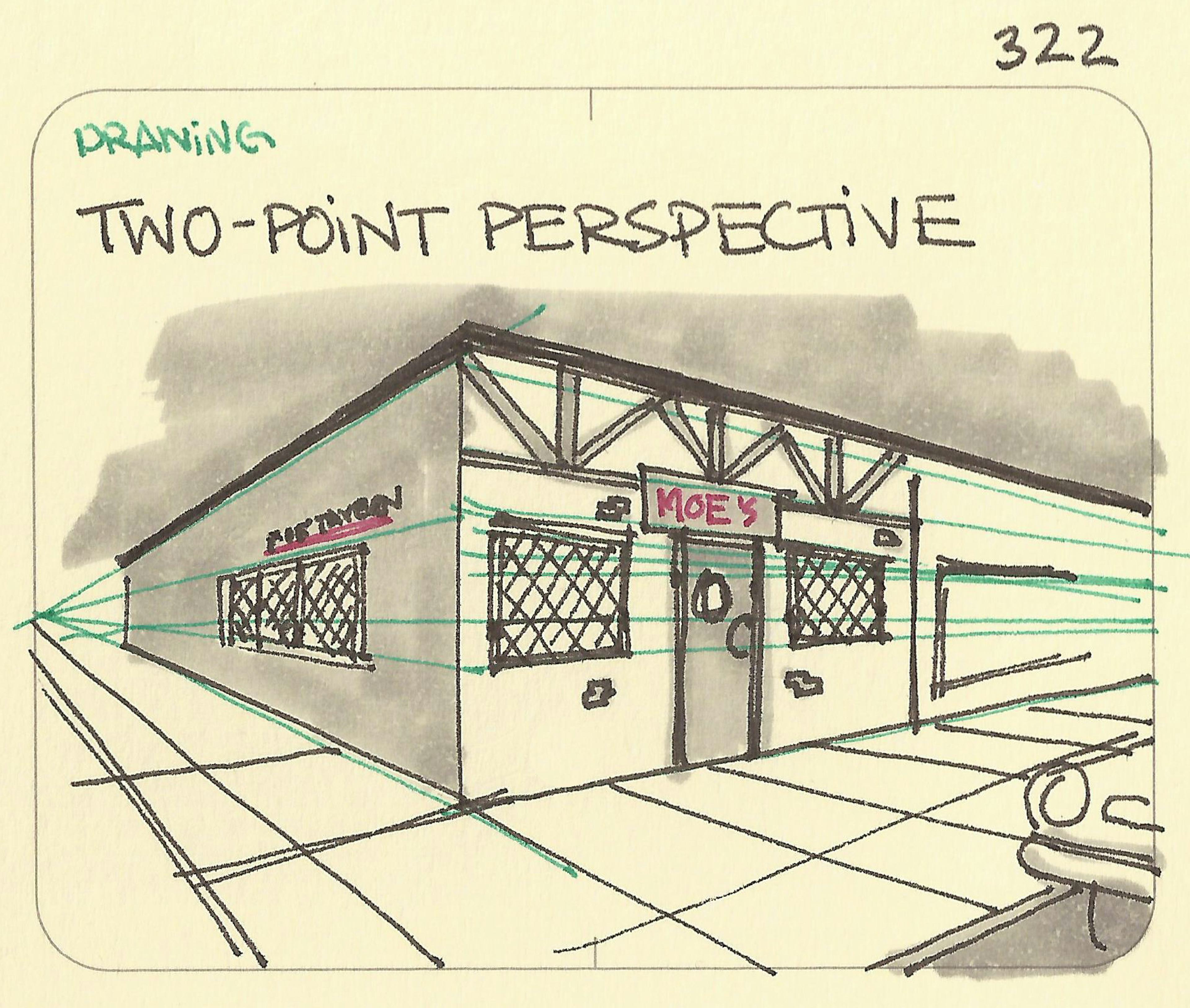 two point perspective art