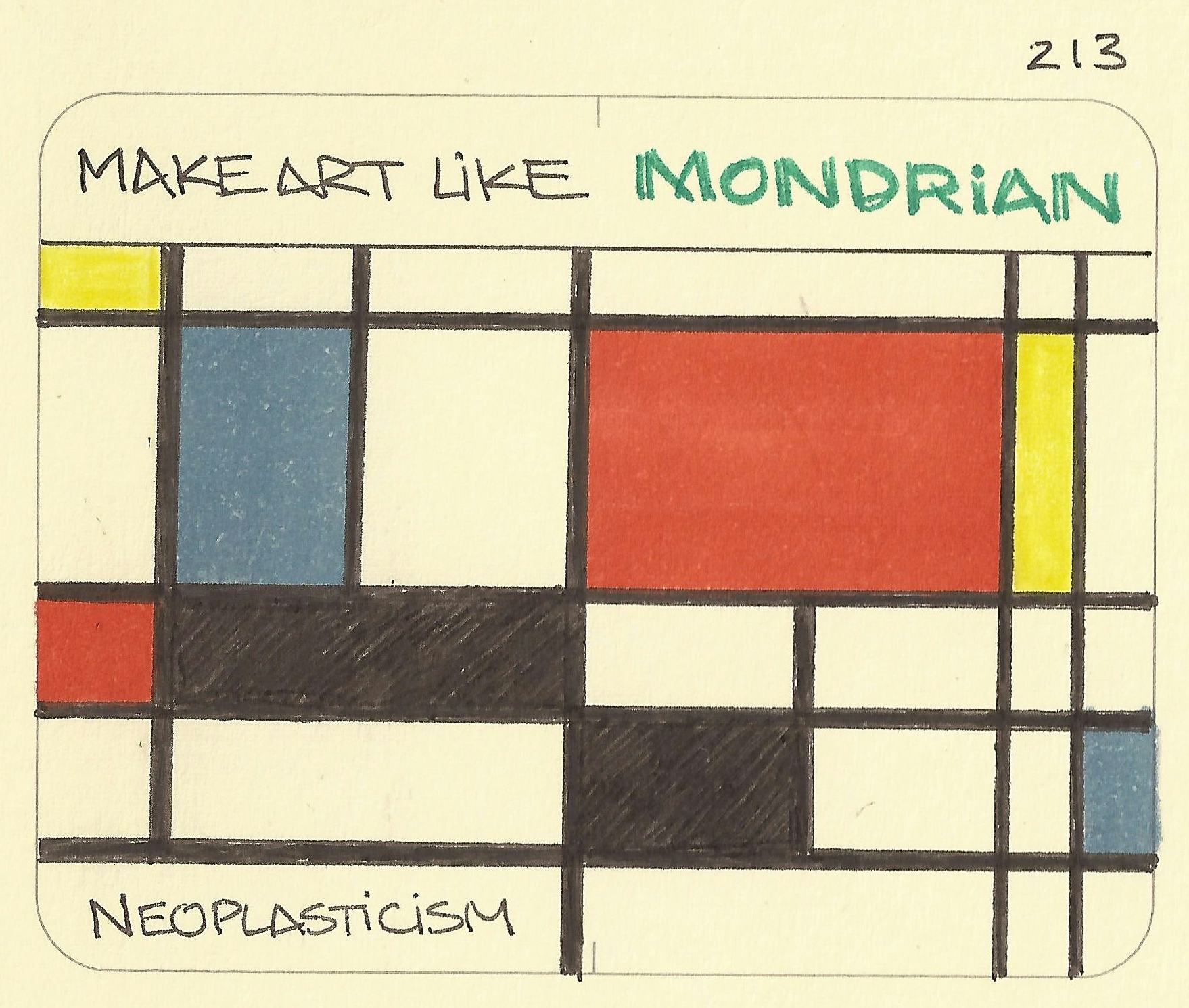 Make art like Mondrian - Sketchplanations
