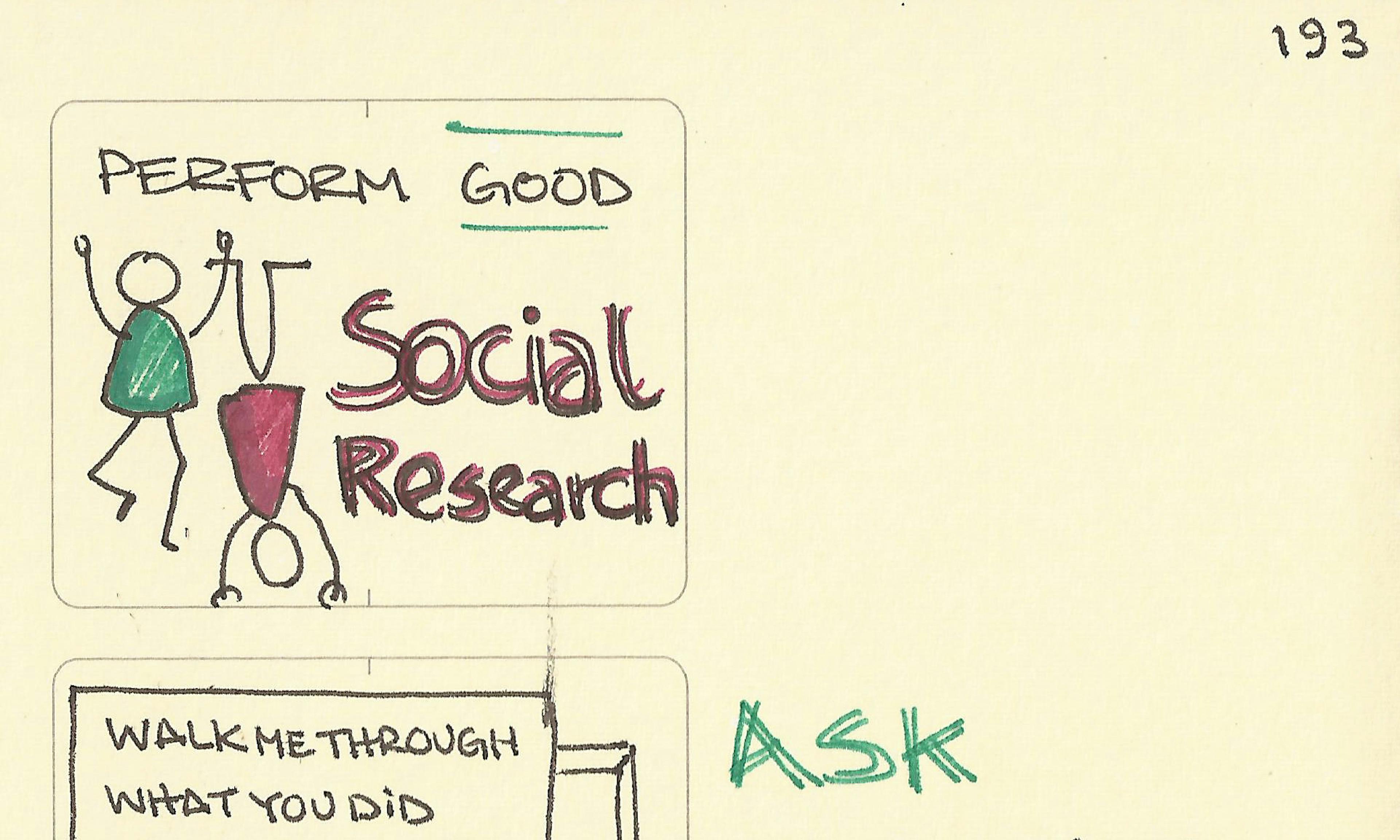 3 visuals explaining: Ask open-ended questions, Listen way more than you talk, and Stay focused to the very end