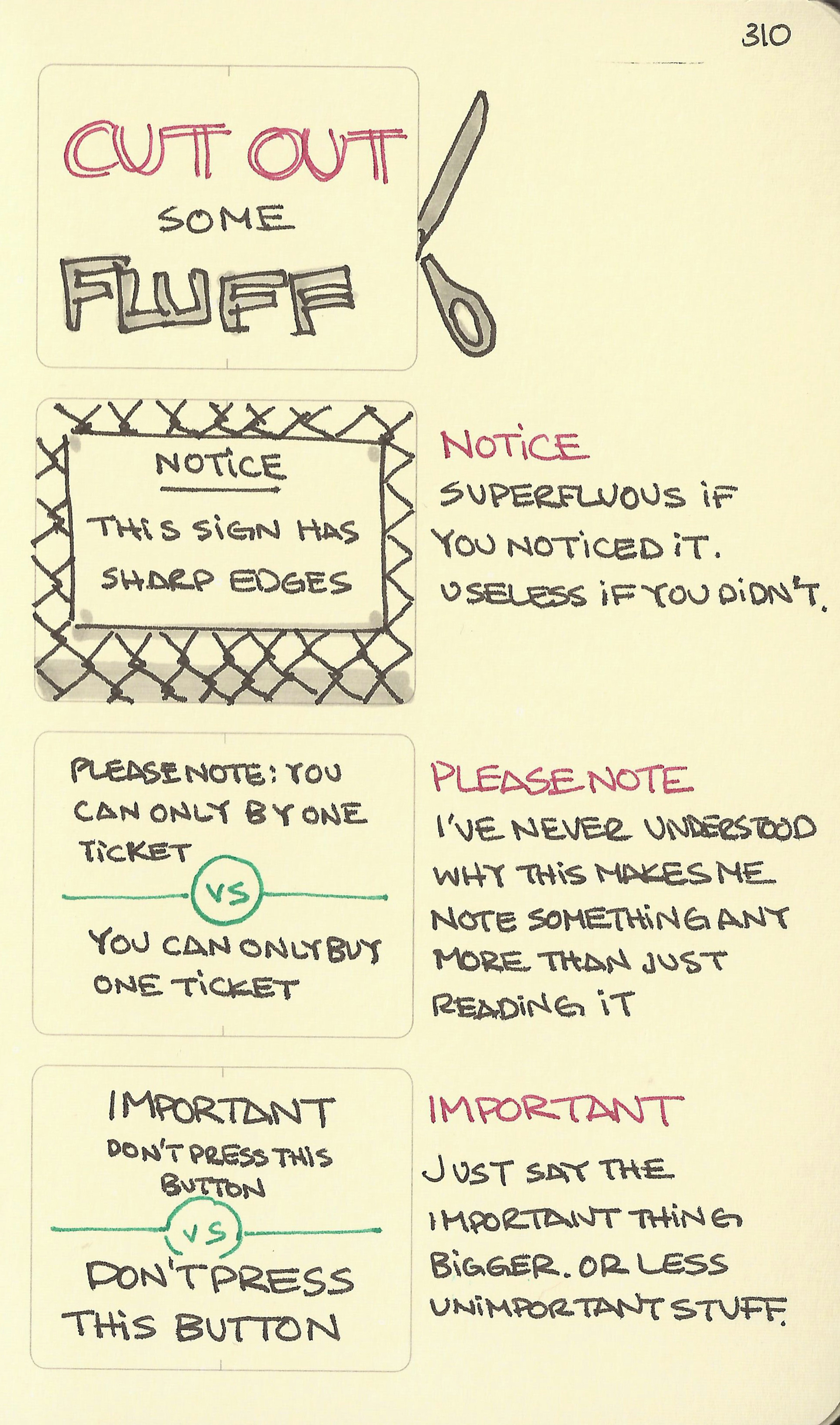 Cut out some fluff - Sketchplanations