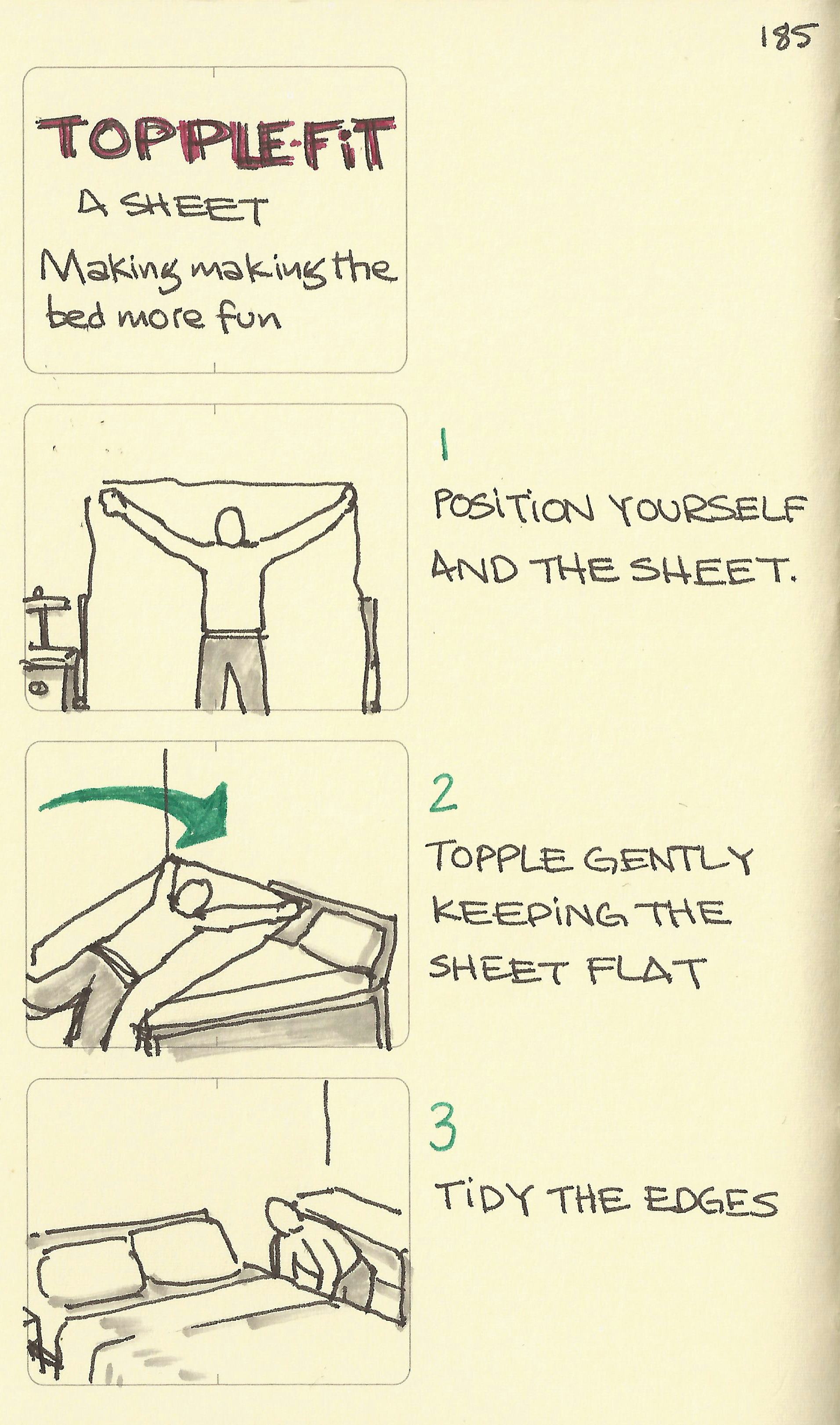 Topple-fit a sheet - Sketchplanations