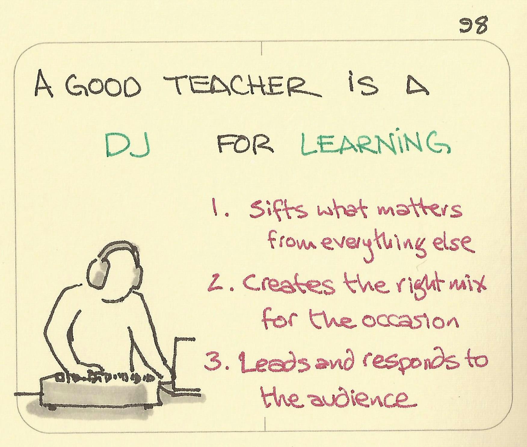 A good teacher is a DJ for learning - Sketchplanations