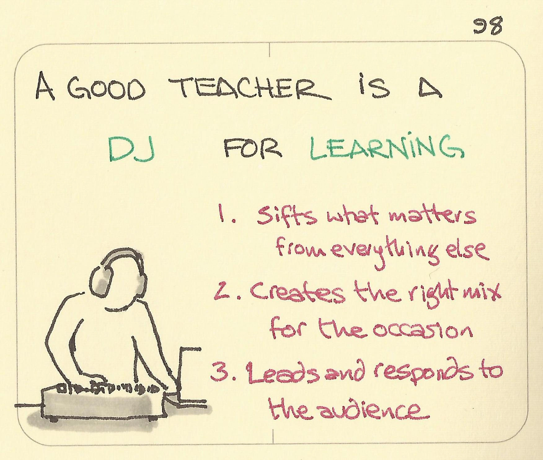 A good teacher is a DJ for learning - Sketchplanations