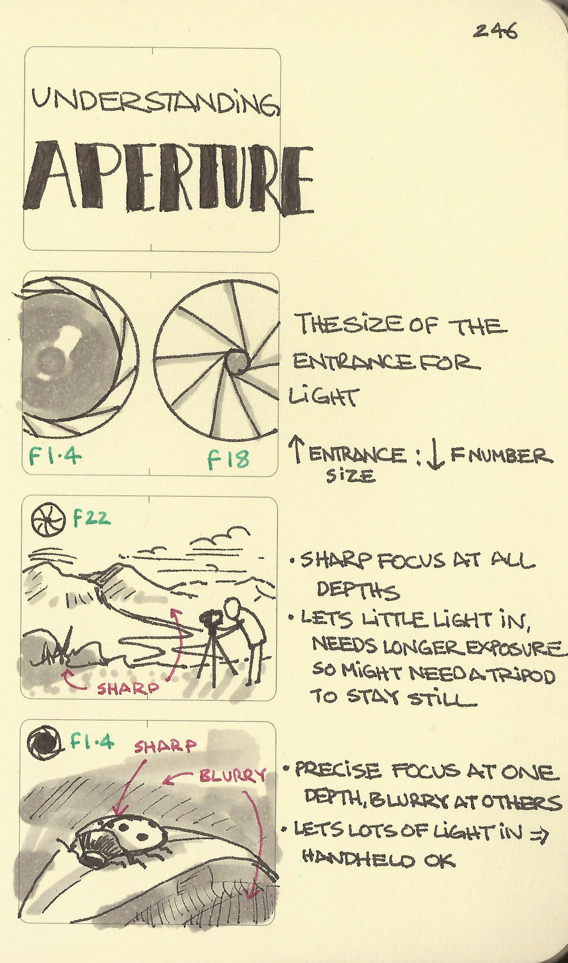 Understanding aperture - Sketchplanations