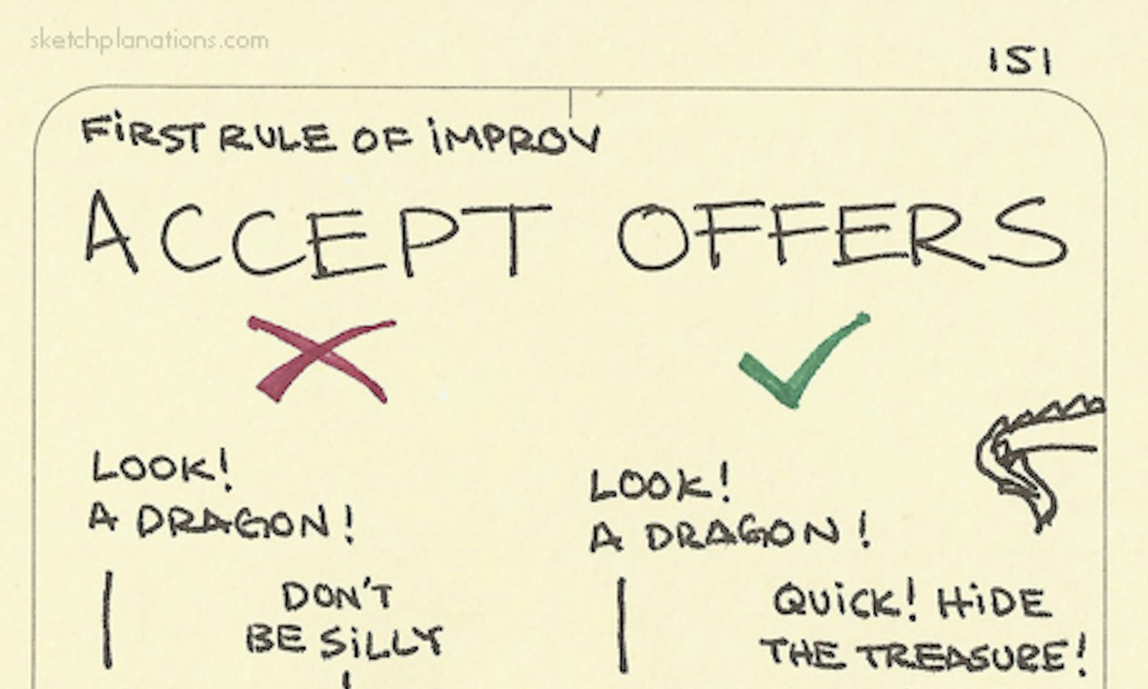 The first rule of improv: Accept offers