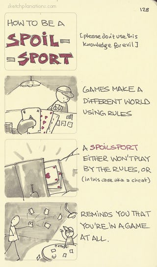How to be a spoil sport - Sketchplanations