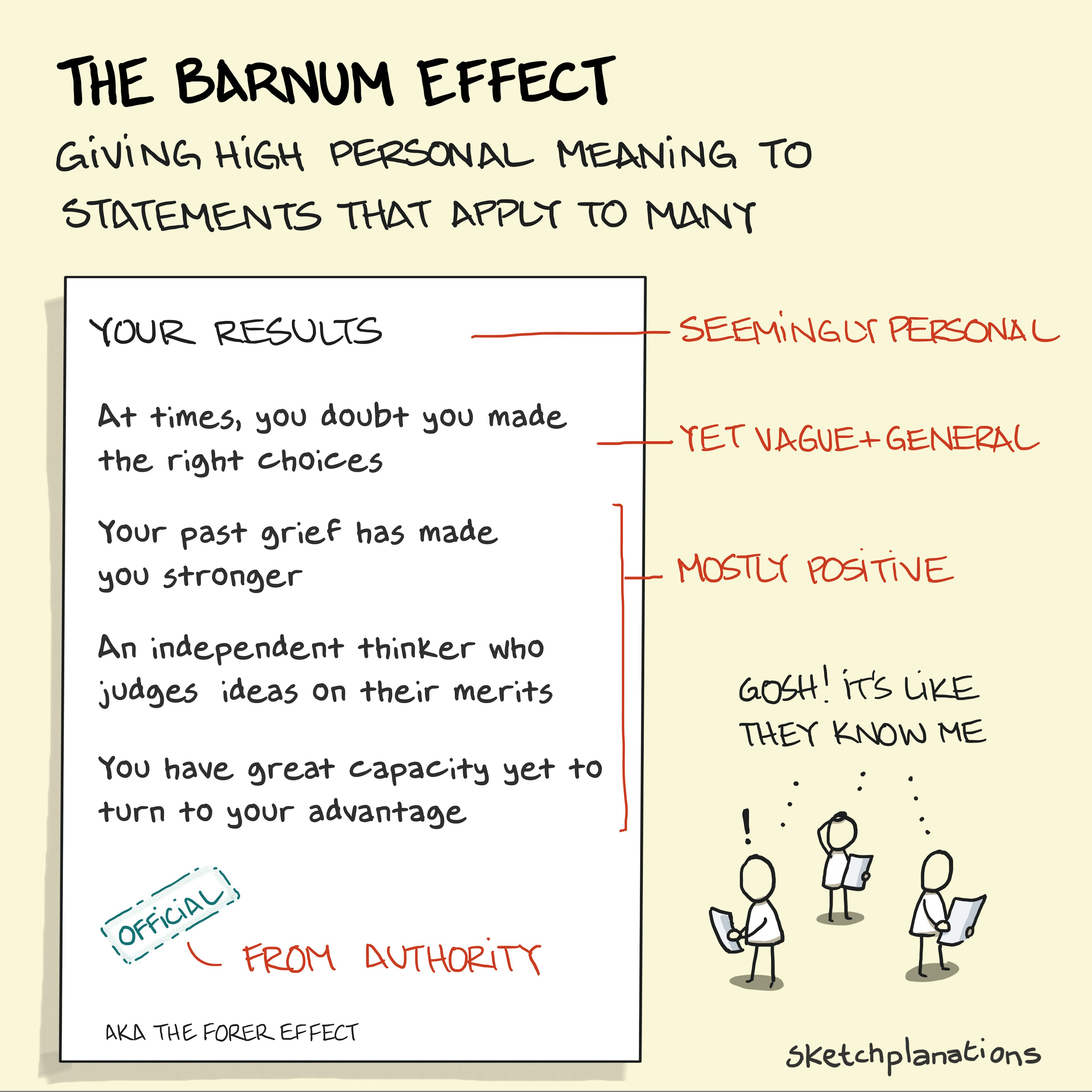 The Barnum effect - Sketchplanations