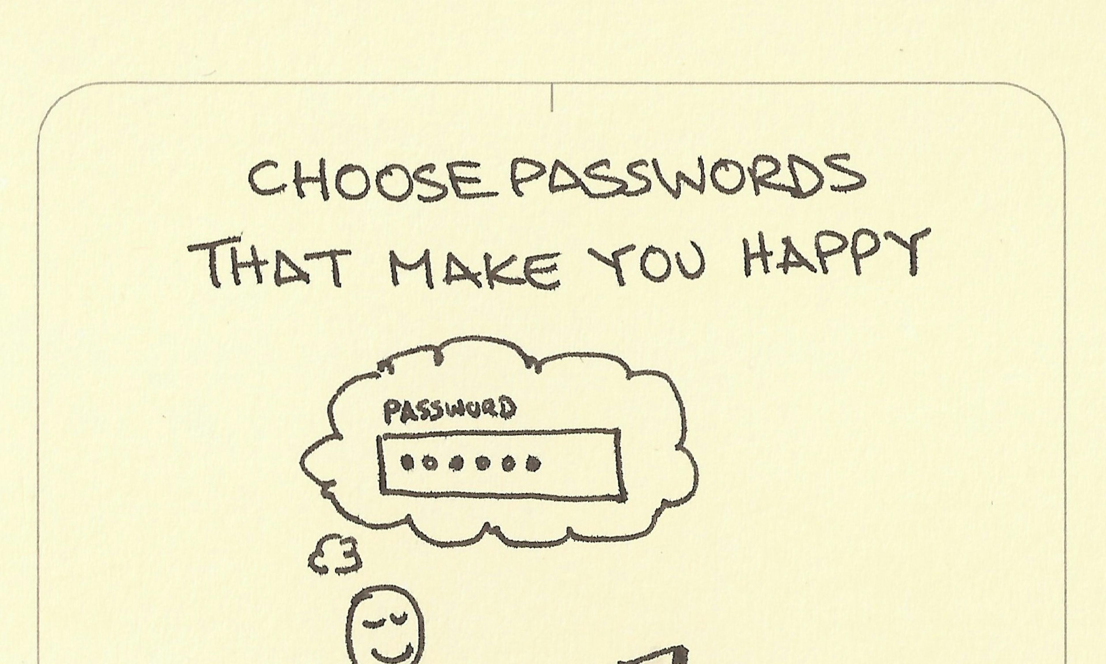 Person typing their password and reliving a fond memory at the same time