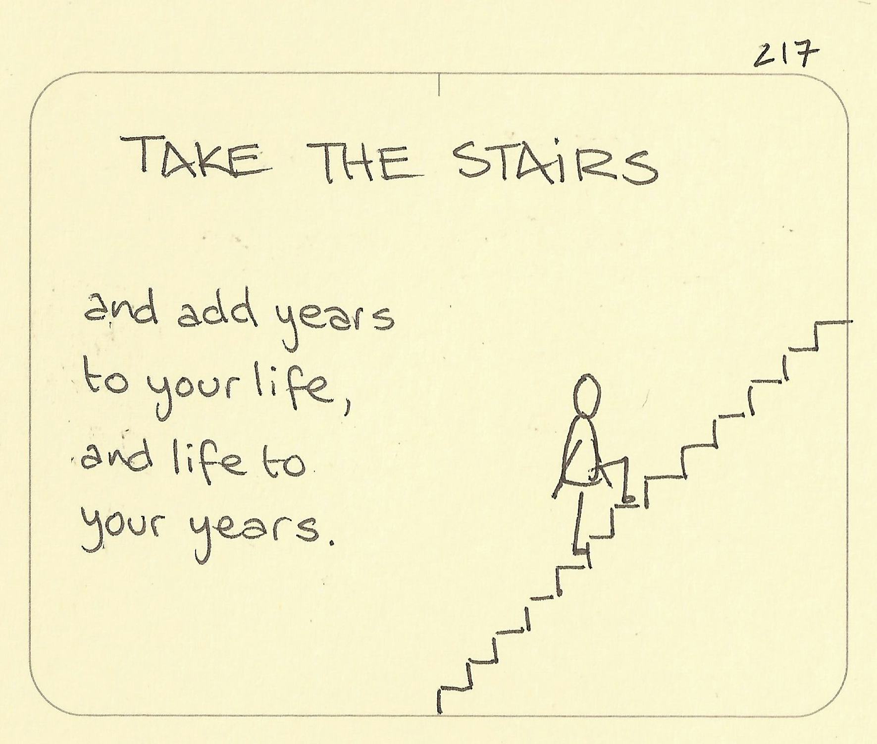 Take the stairs - Sketchplanations