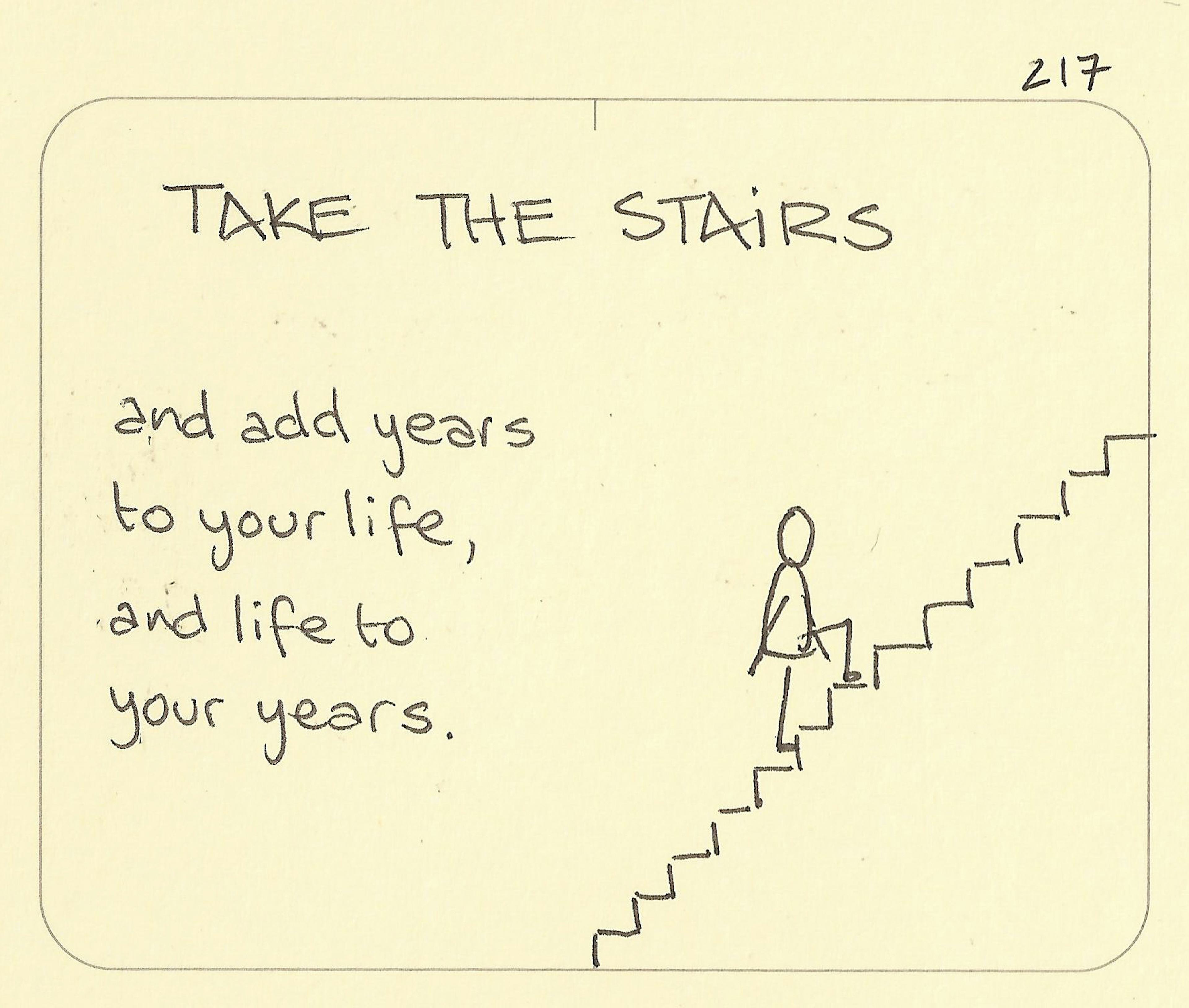 Take the stairs - Sketchplanations
