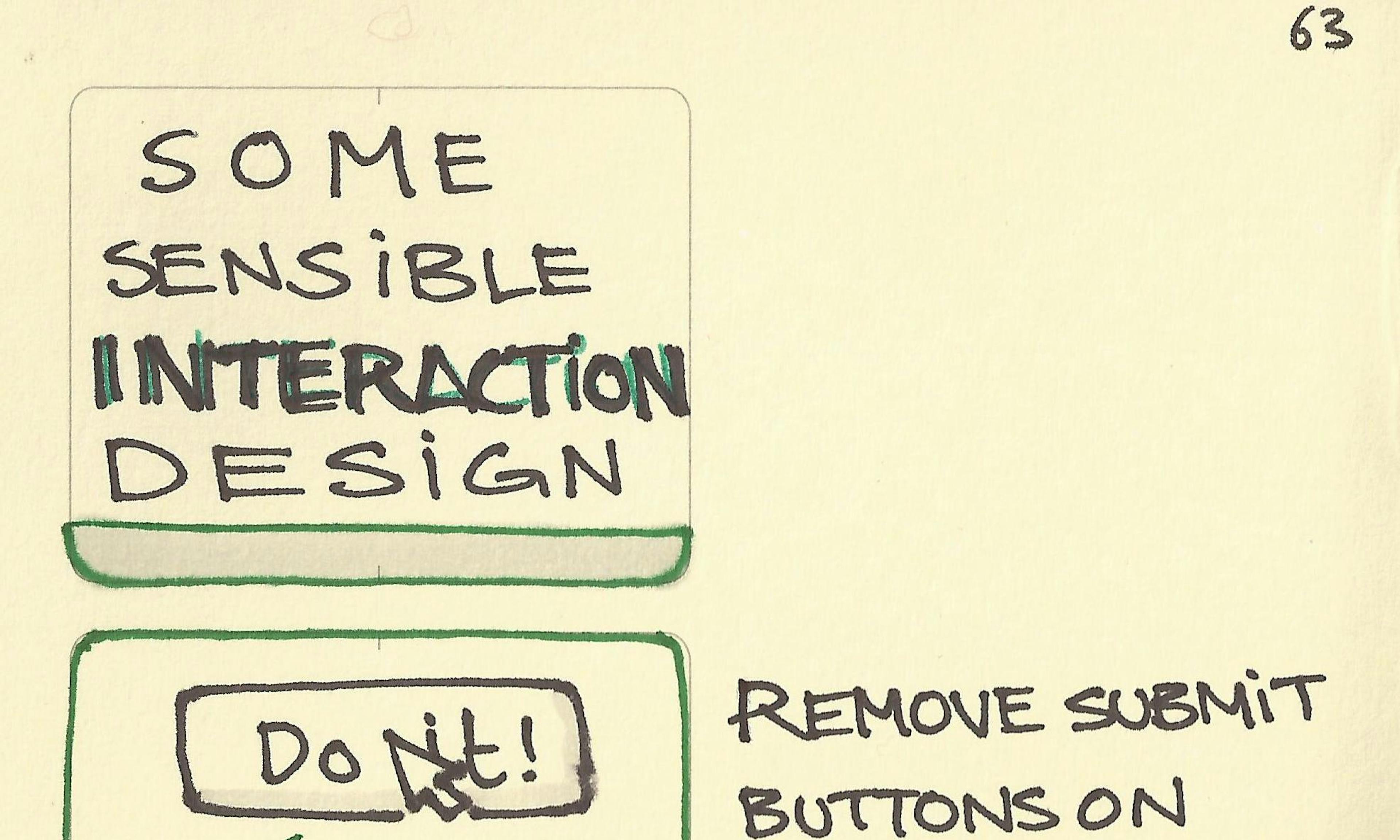 Some sensible interaction design principles