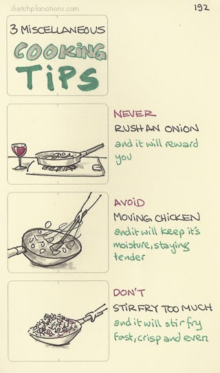 3 Miscellaneous cooking tips - Sketchplanations
