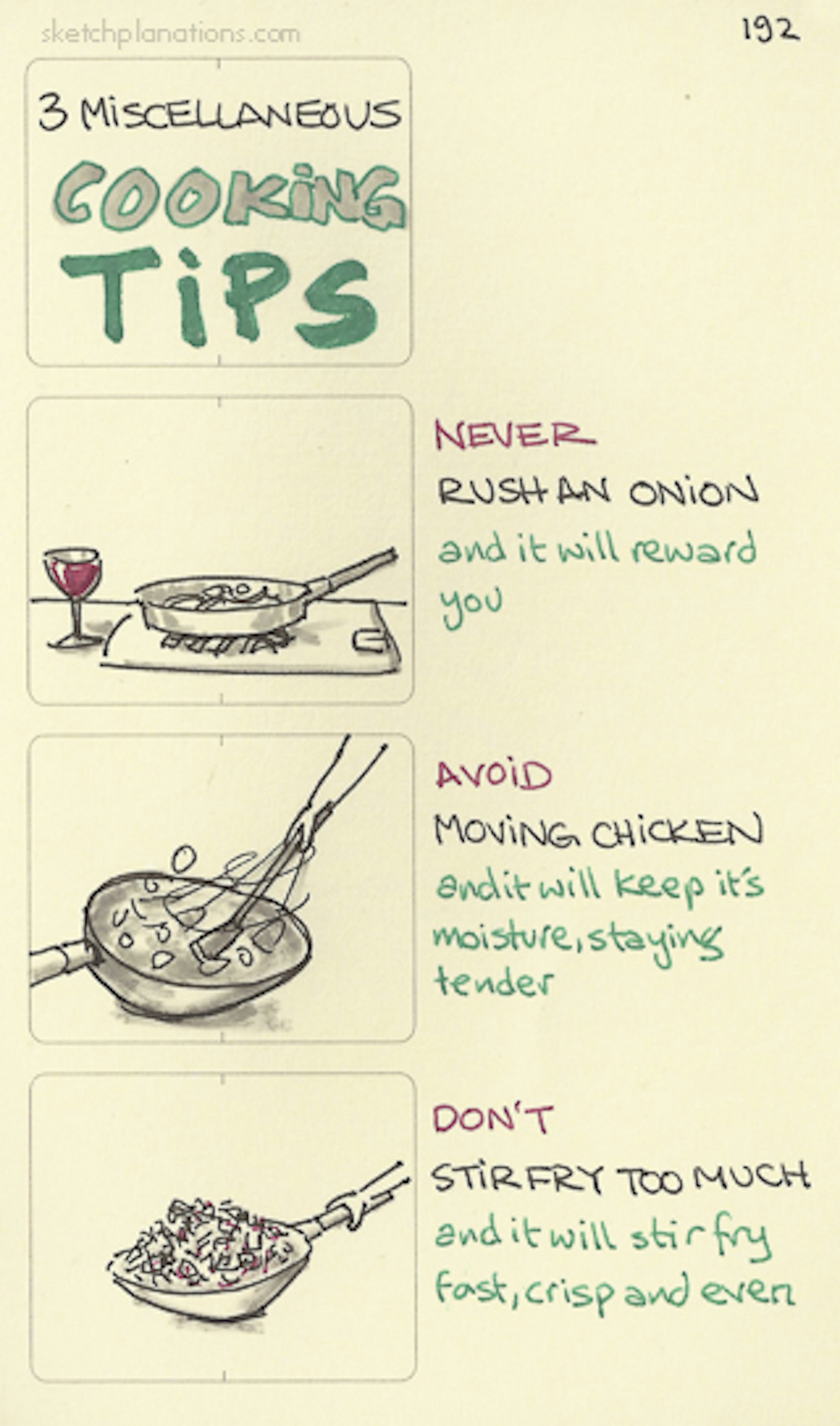 3 Miscellaneous cooking tips - Sketchplanations