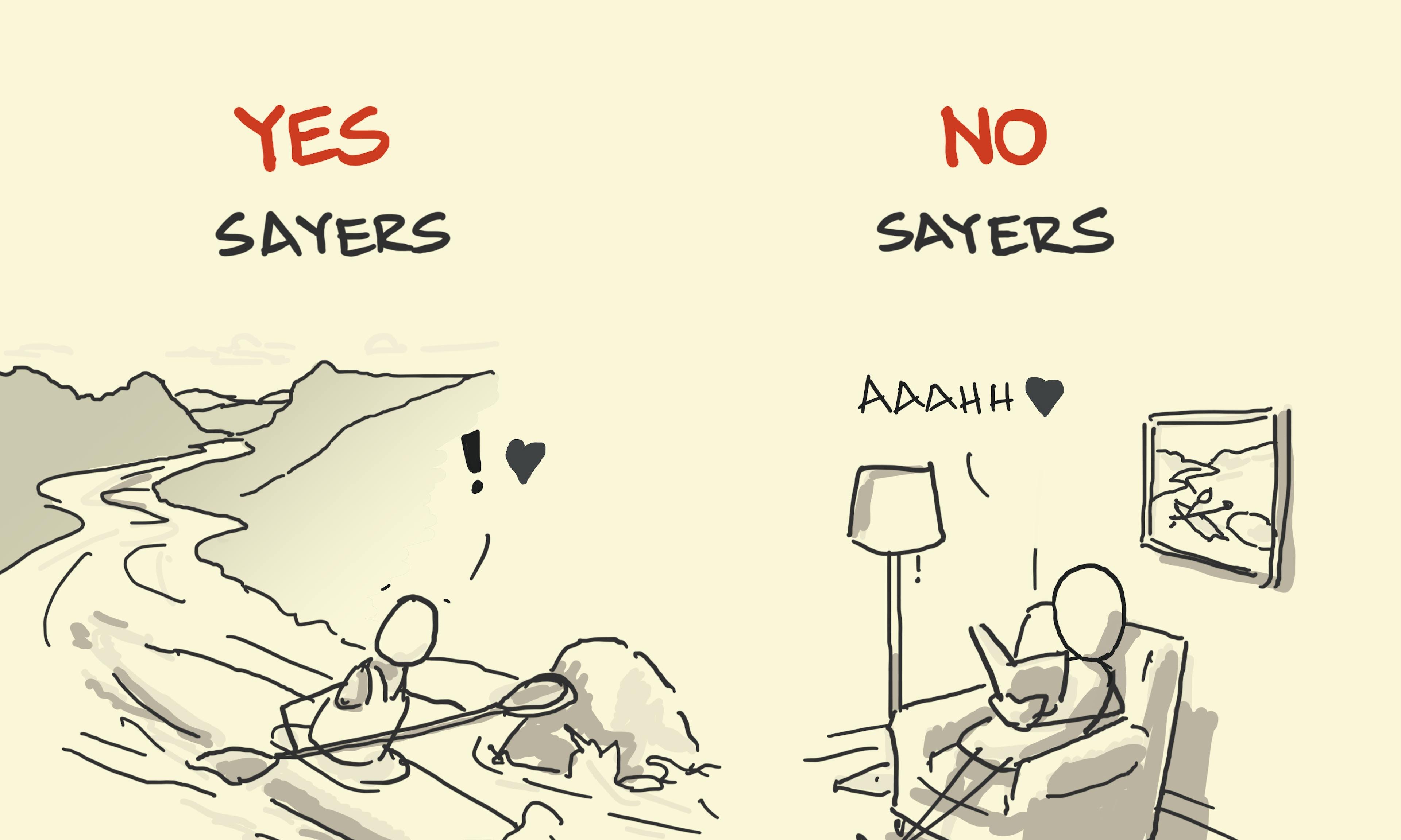 Yes Sayers are rewarded by adventure, No Sayers are rewarded by safety — wisdom from Keith Johnstone