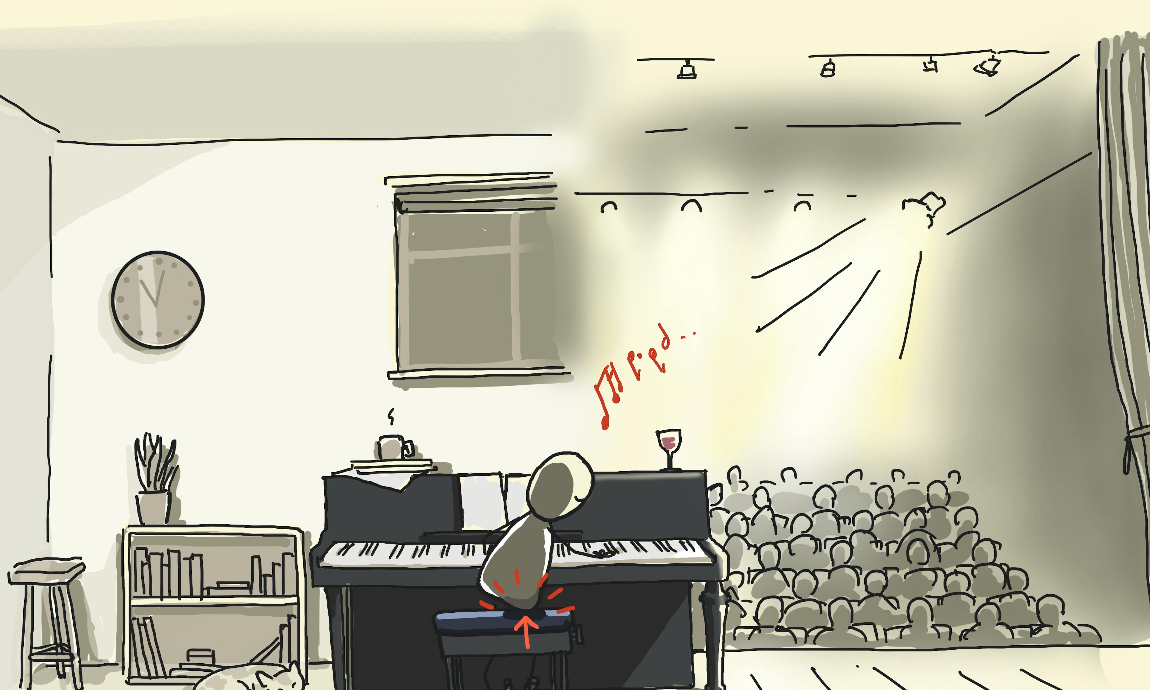 One-Buttock Playing: Benjamin Zander's term for how the music moves us