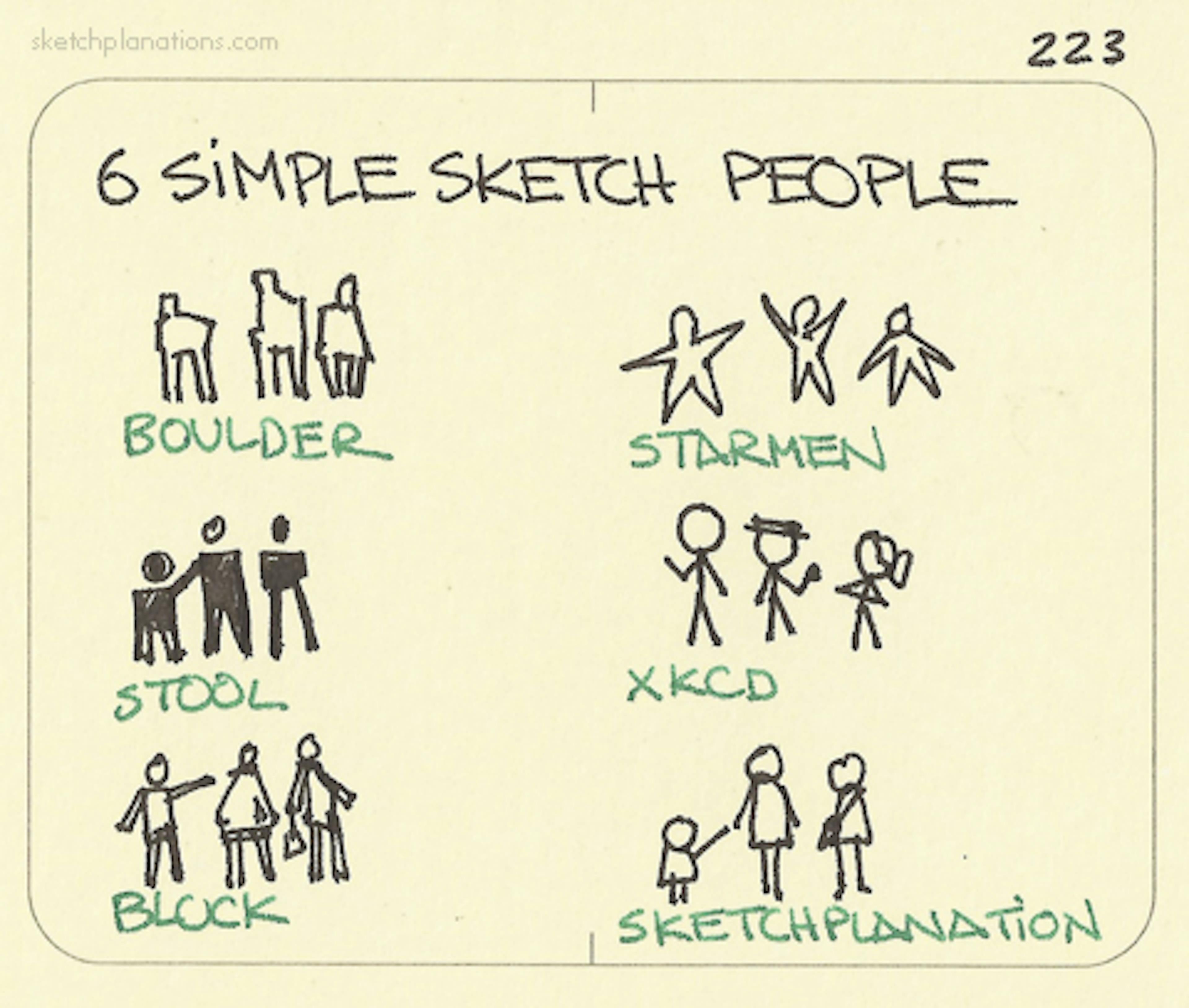 6 simple ways to draw people