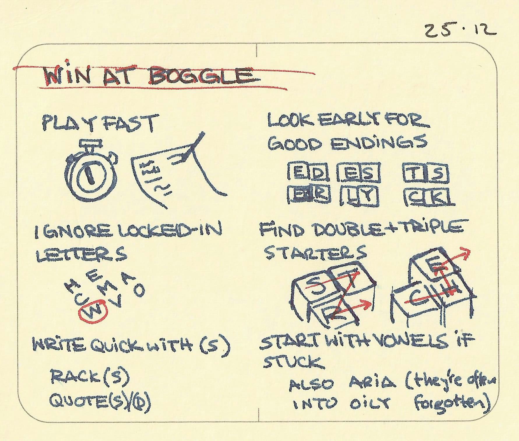 Win at Boggle - Sketchplanations