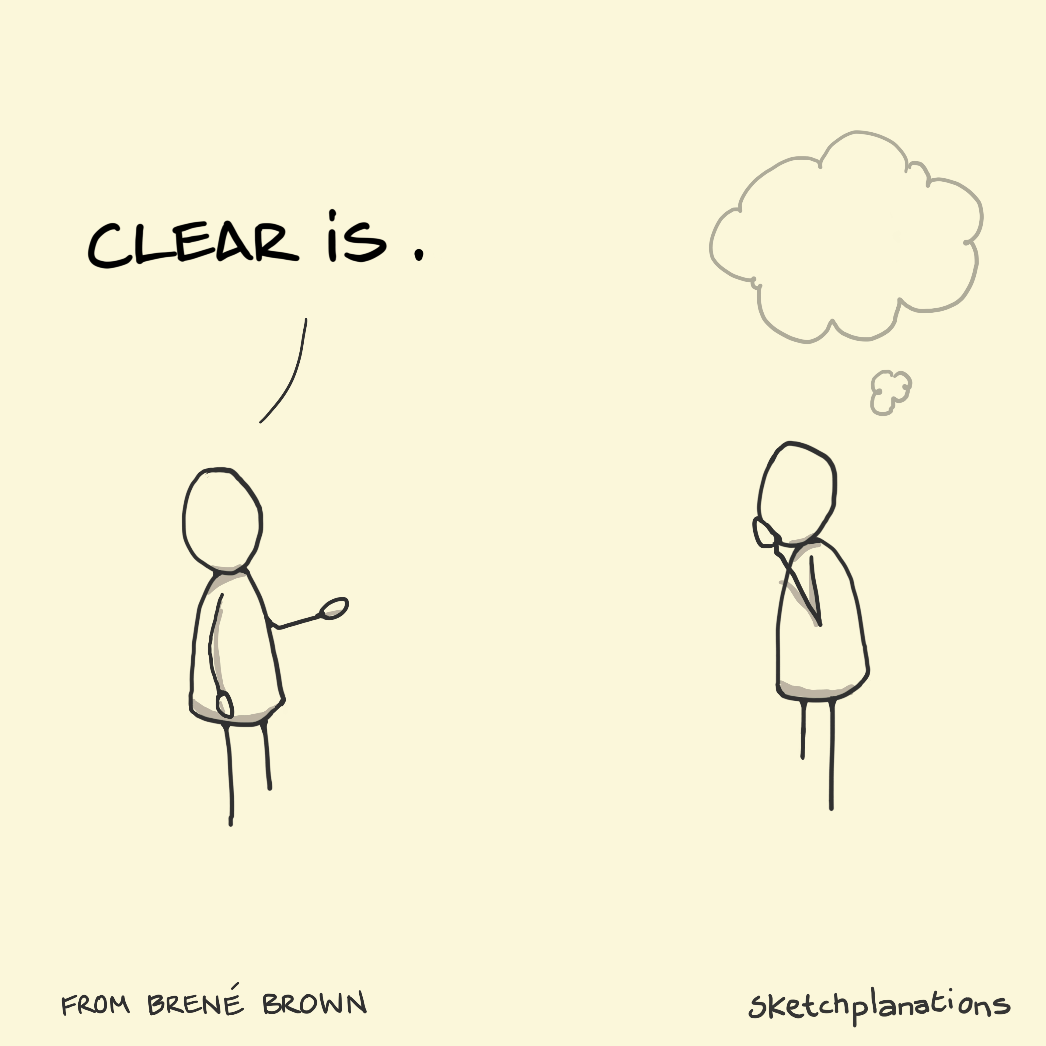 Clear is kind - Sketchplanations
