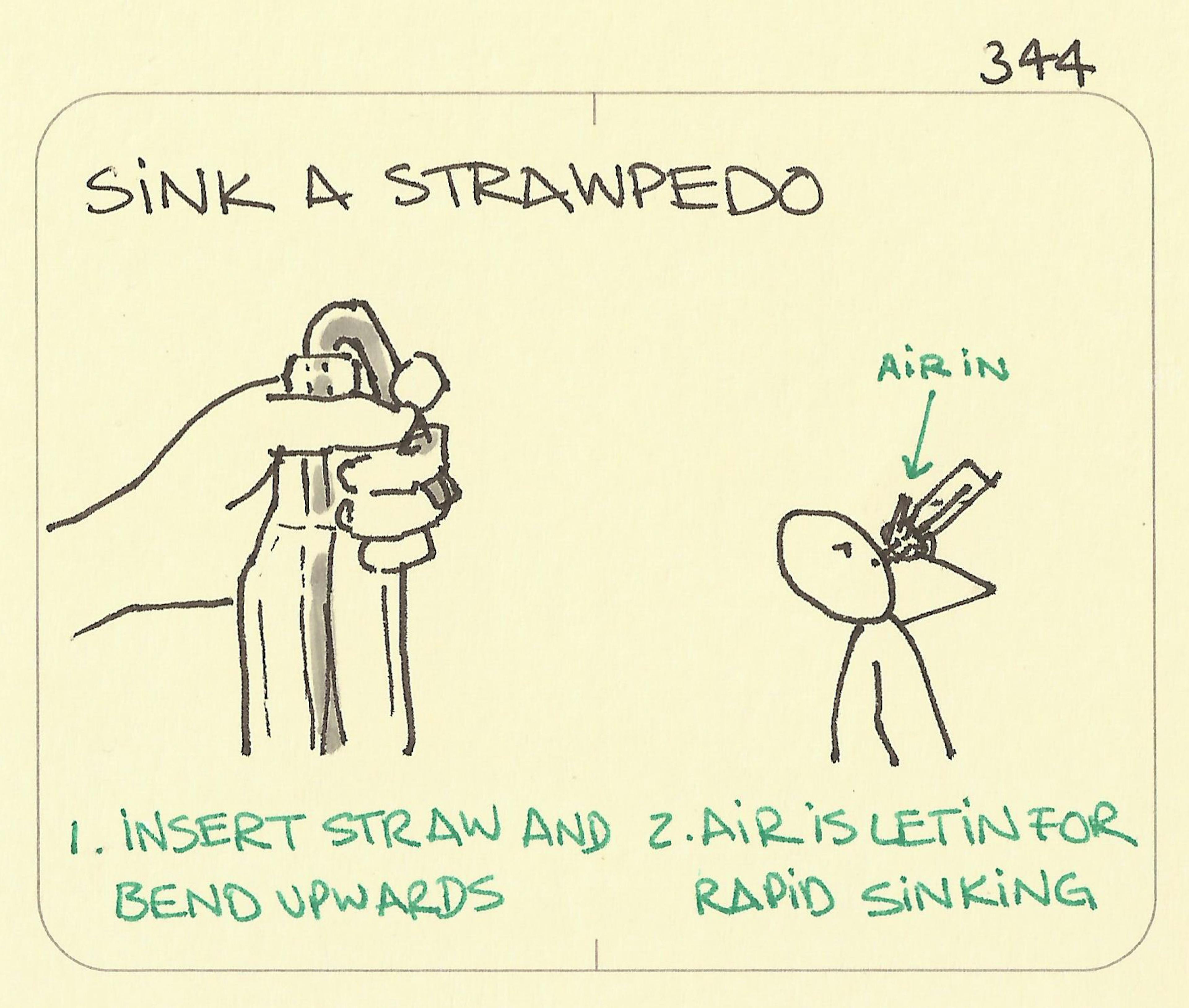 Sink a strawpedo