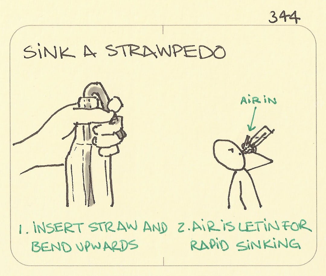 Sink a strawpedo Sketchplanations