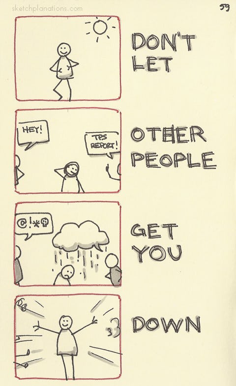 Don’t let other people get you down - Sketchplanations