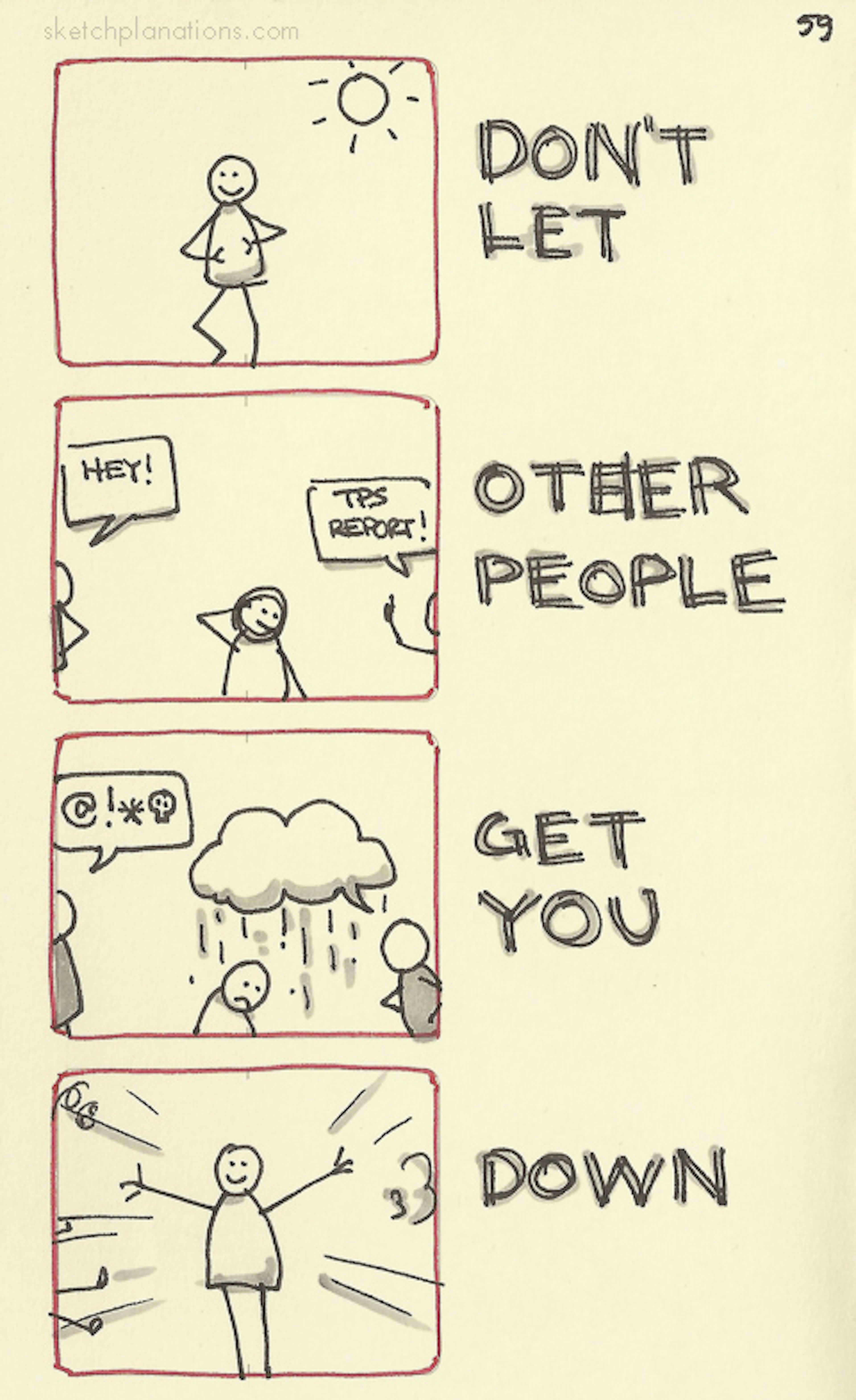 Don’t let other people get you down - Sketchplanations