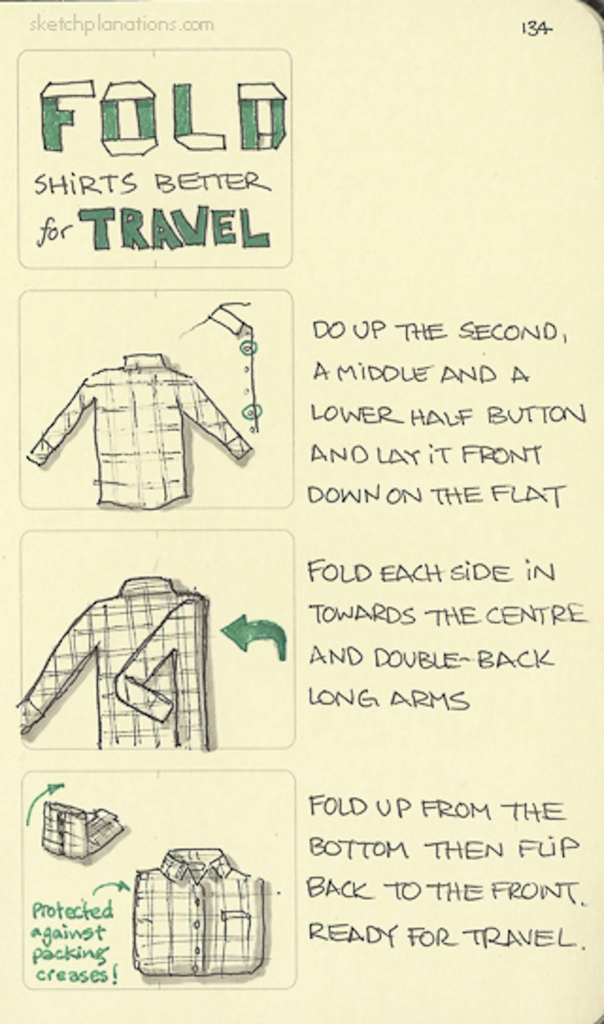 How to Fold a Shirt For Travel