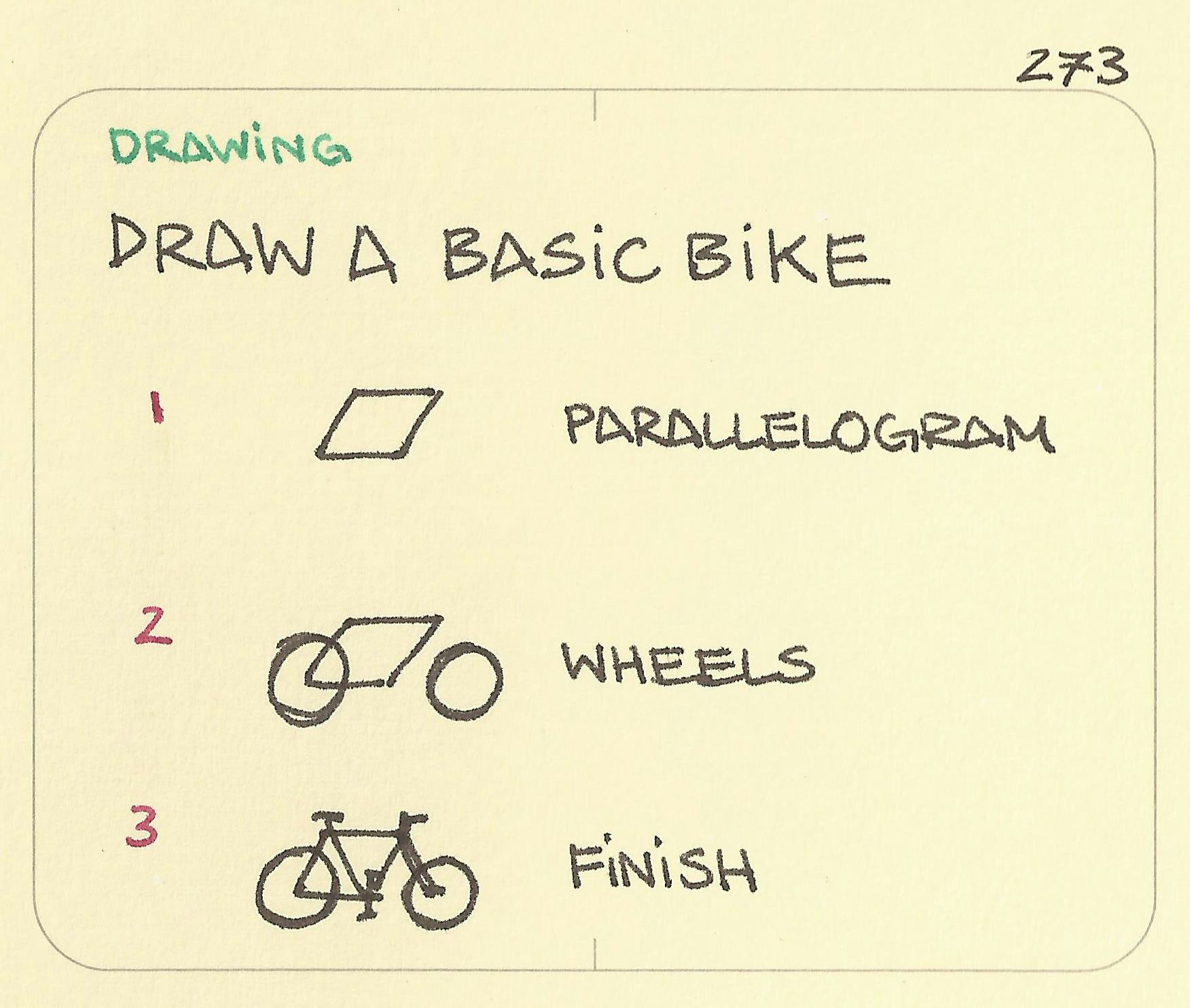 Draw a basic bike - Sketchplanations