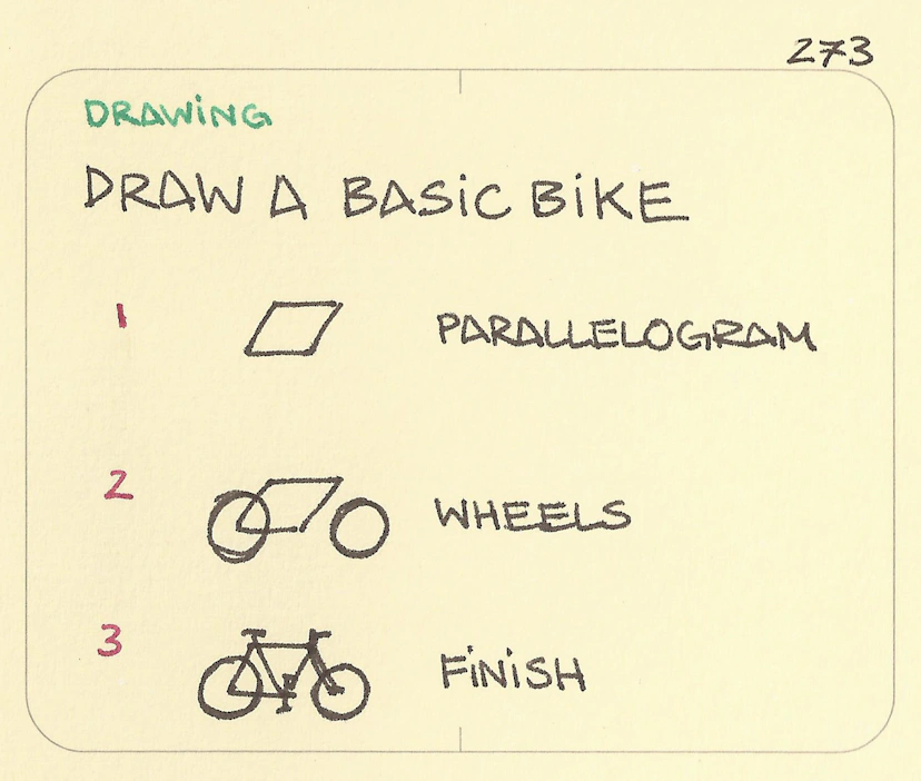 Draw a basic bike - Sketchplanations