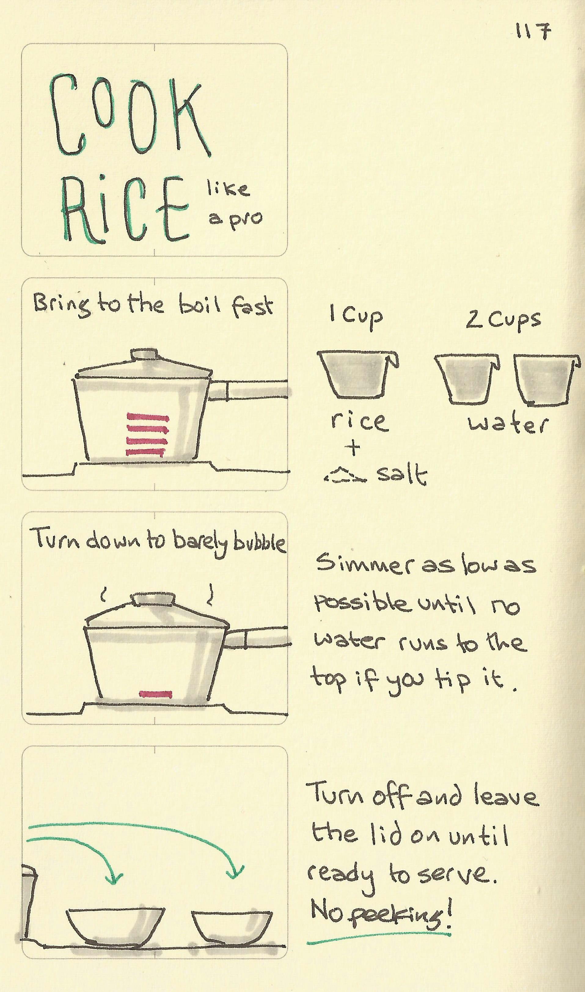 Cook rice like a pro - Sketchplanations