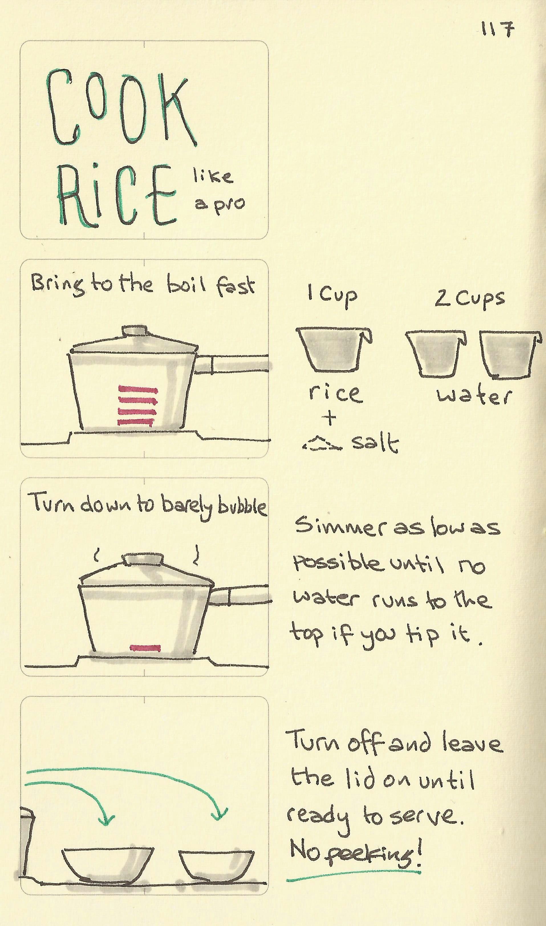 Cook rice like a pro - Sketchplanations