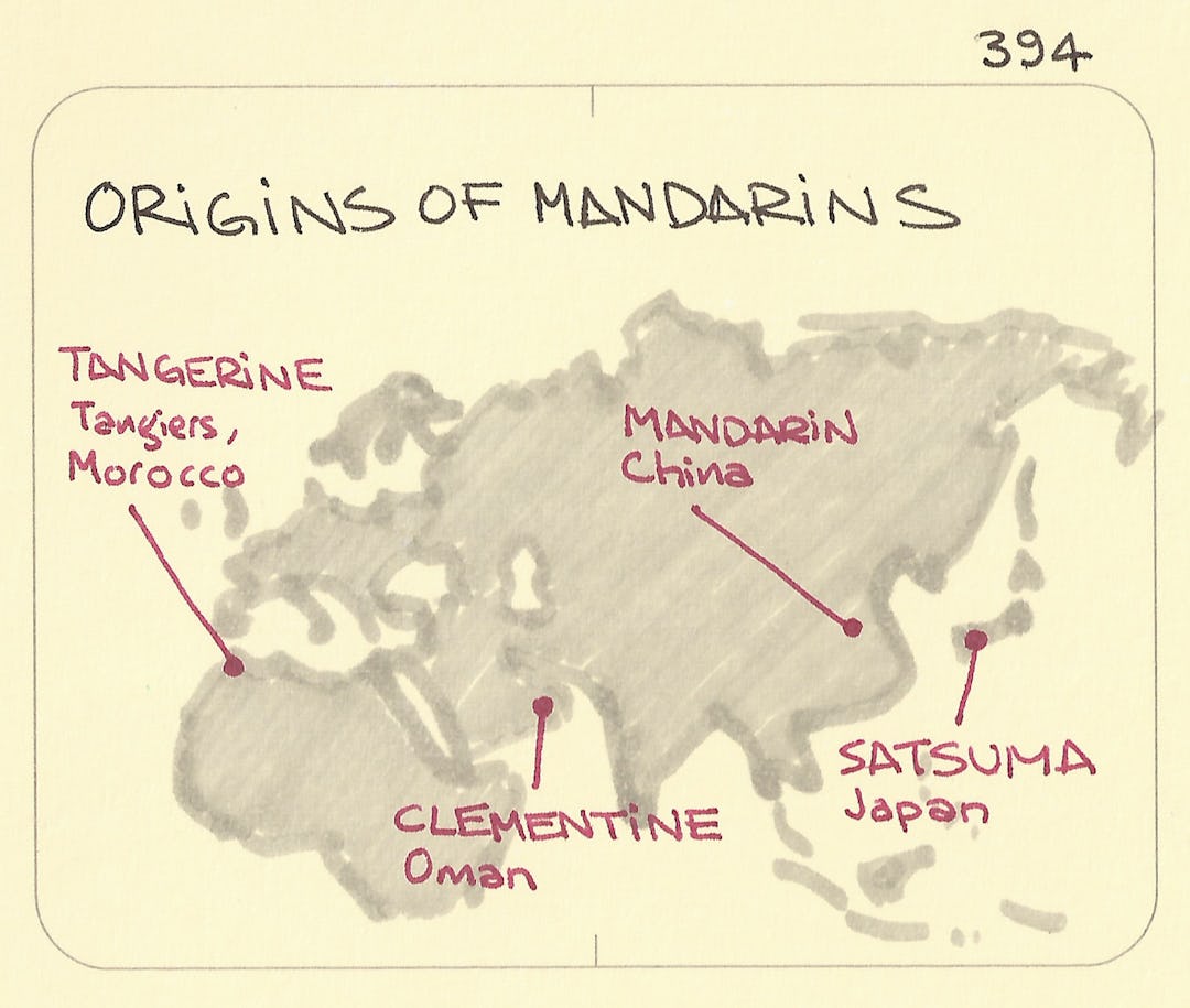 Origins of mandarins Sketchplanations