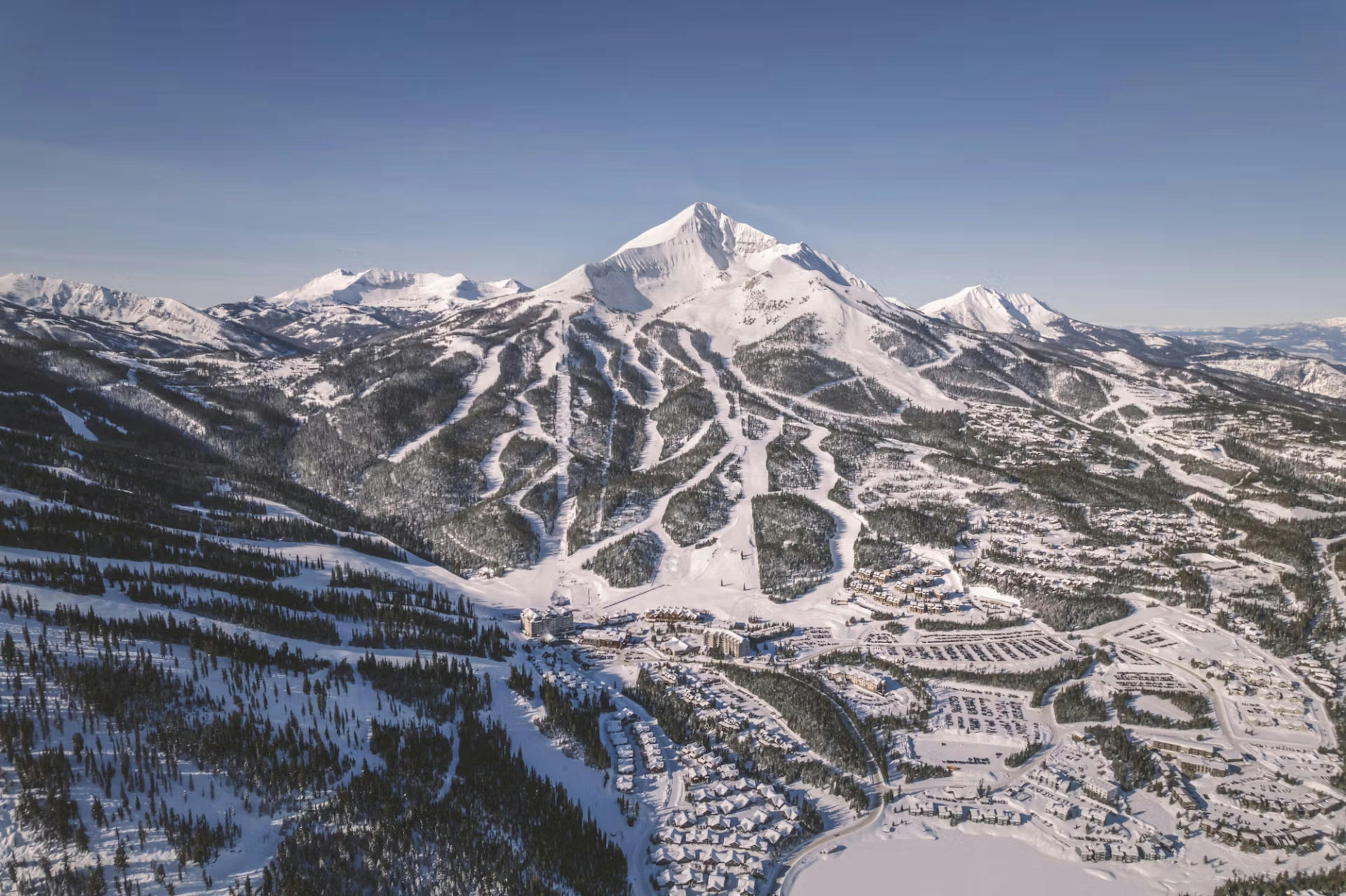 Morning on the slopes of Lone Peak at Big Sky in Montana, USA.