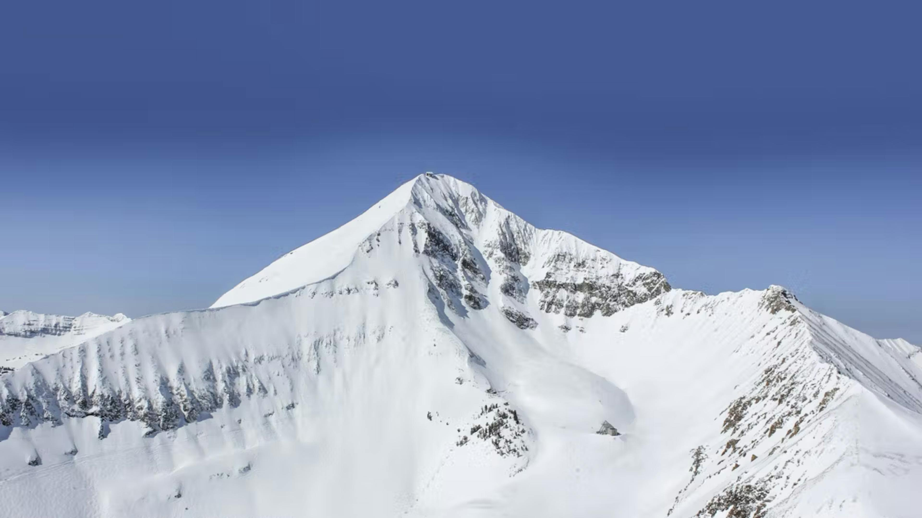 Lone Peak at Big Sky in Montana, USA.