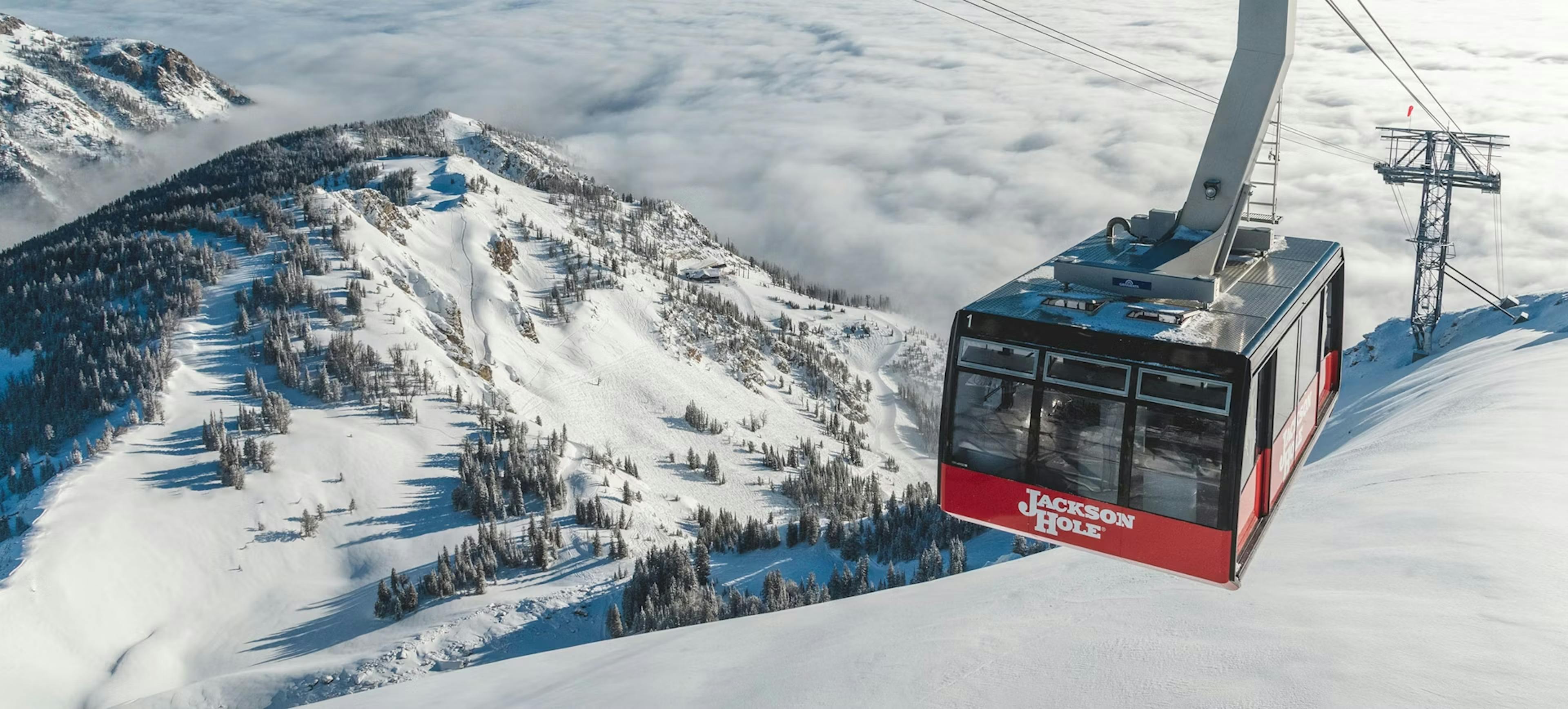 People ride Jackson Hole's tram, a highlight and one of the best ski resorts in the U.S.