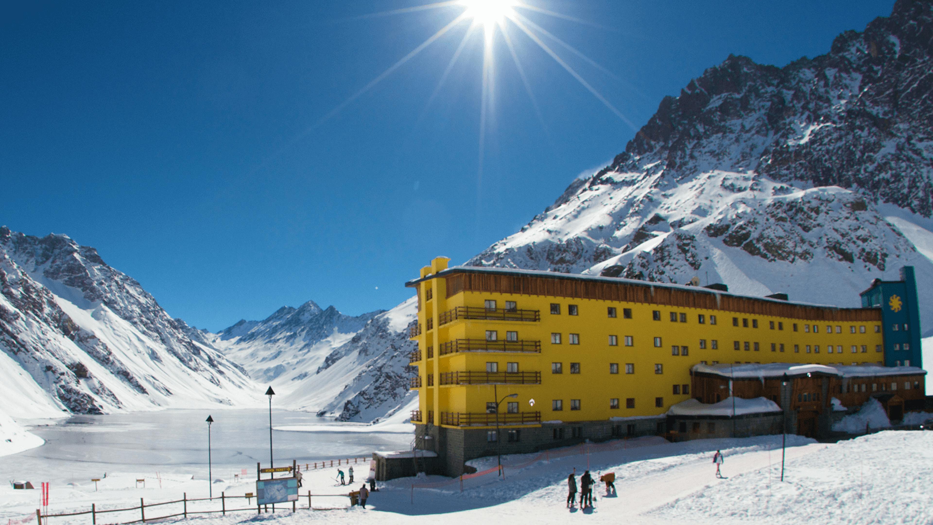 The resort at Portillo in Chile, South America.