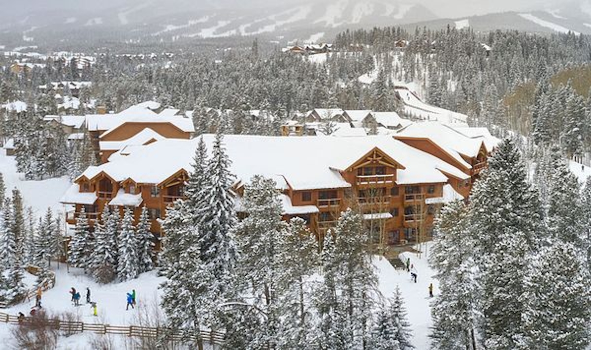 Overlook of the Mountain Thunder Lodge in the winter